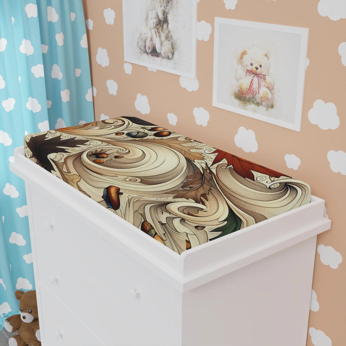 Changing Pad Cover - Autumn Themed Baby Nursery Decor A Lid for Every Pot ~ Everyday Designz ~