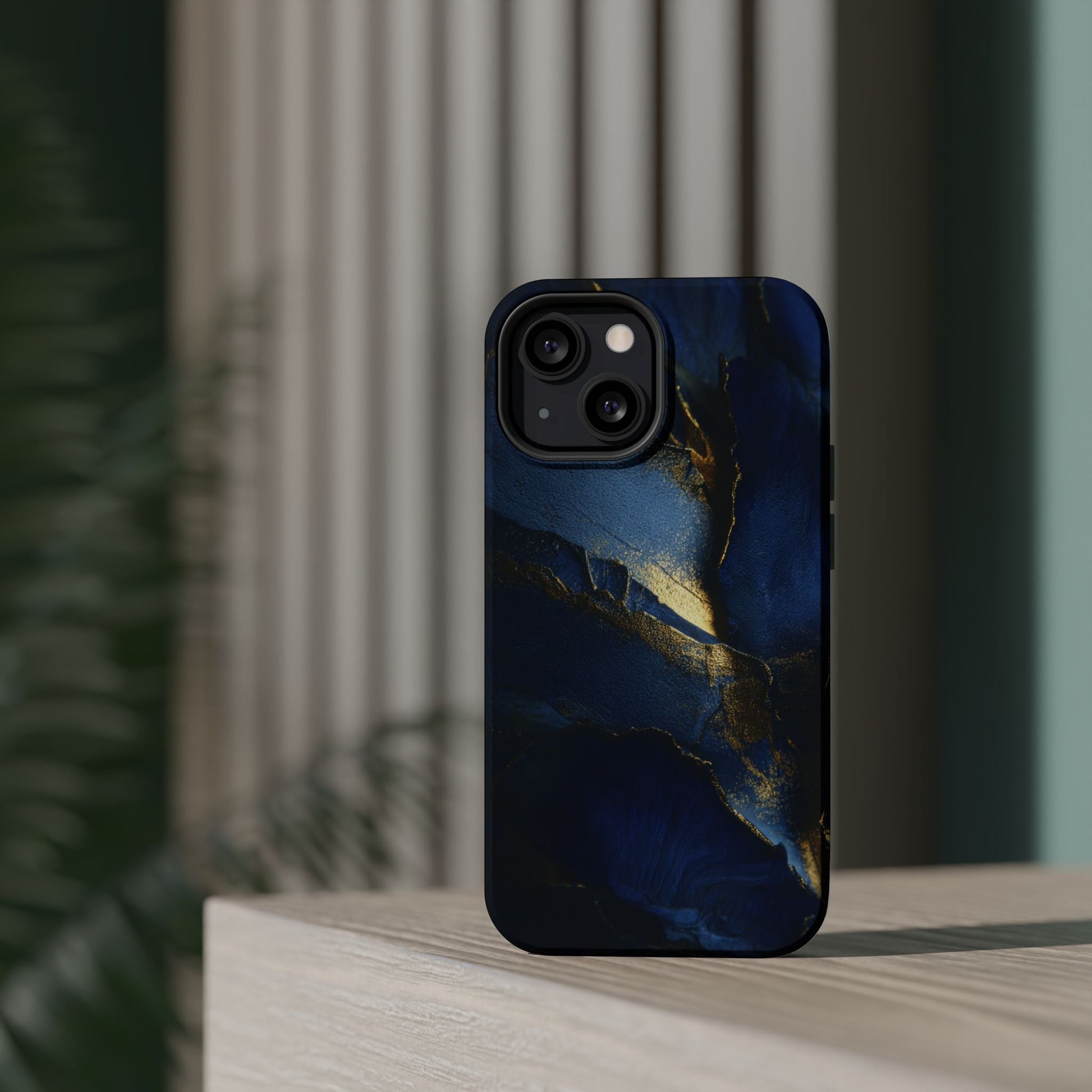 Phone Case - Blue and Gold 8k HD Design - Magnetic Tough Cases Printify