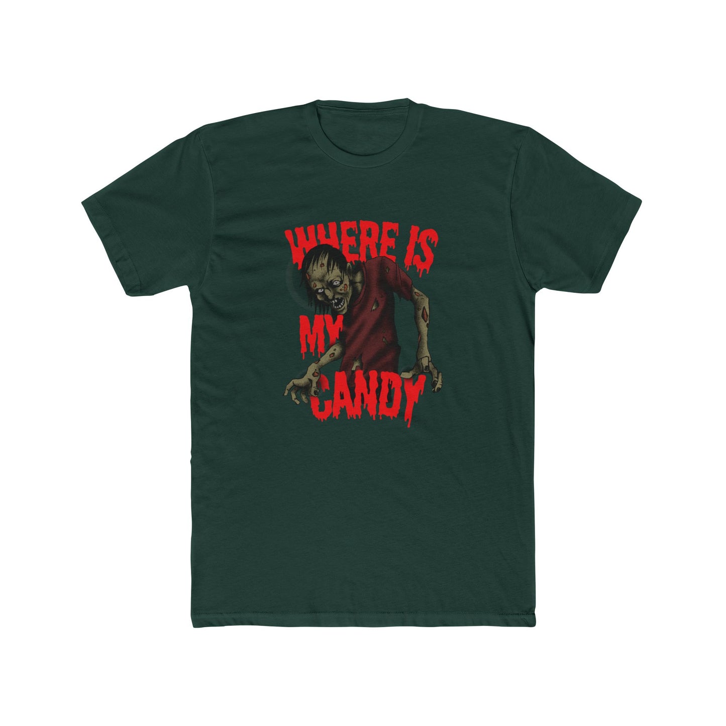 Unisex Halloween Zombie Crew Tee - Perfect for Costume Parties, Trick or Treating, Horror Fans, Spooky Season, Gift Idea