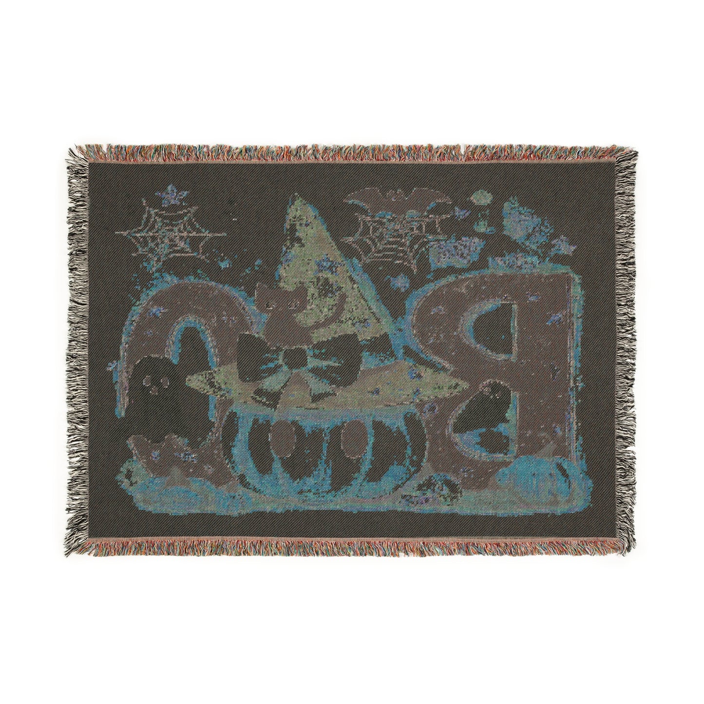 Halloween Woven Blanket, Cozy Throw, Spooky Decor, Autumn Gift, Fall Home Accent