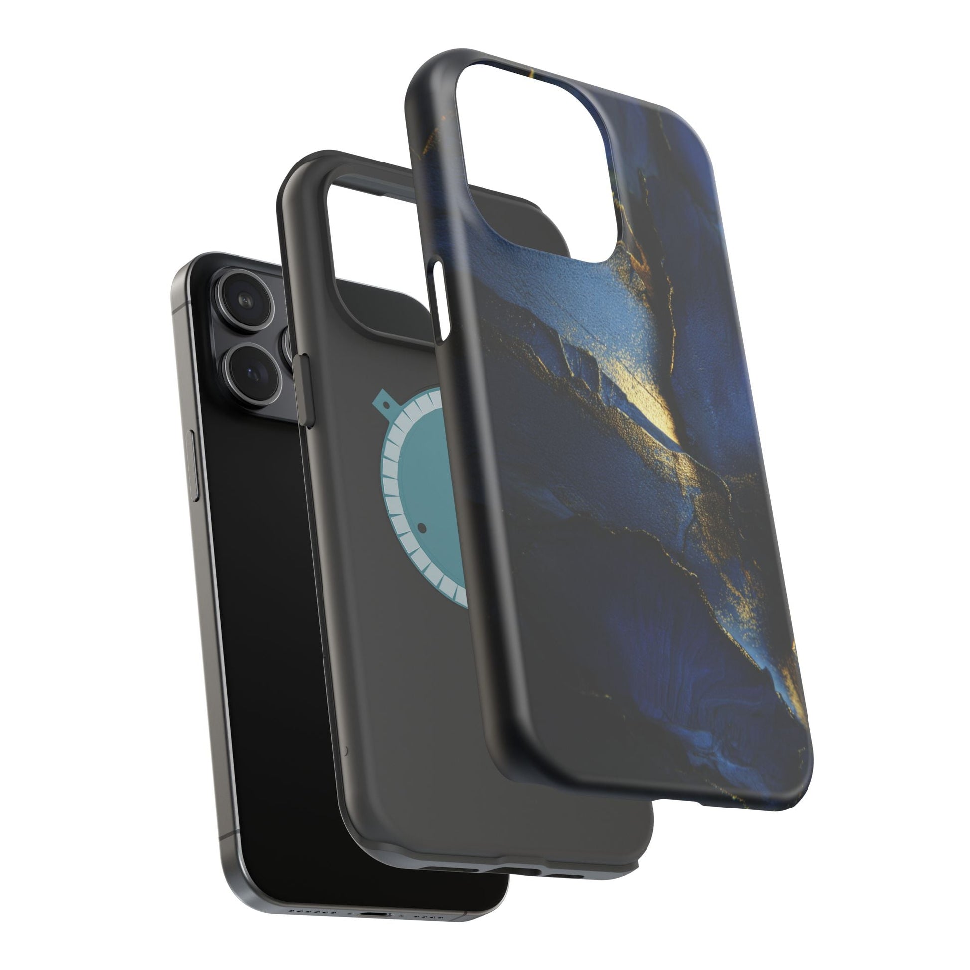 Phone Case - Blue and Gold 8k HD Design - Magnetic Tough Cases Printify