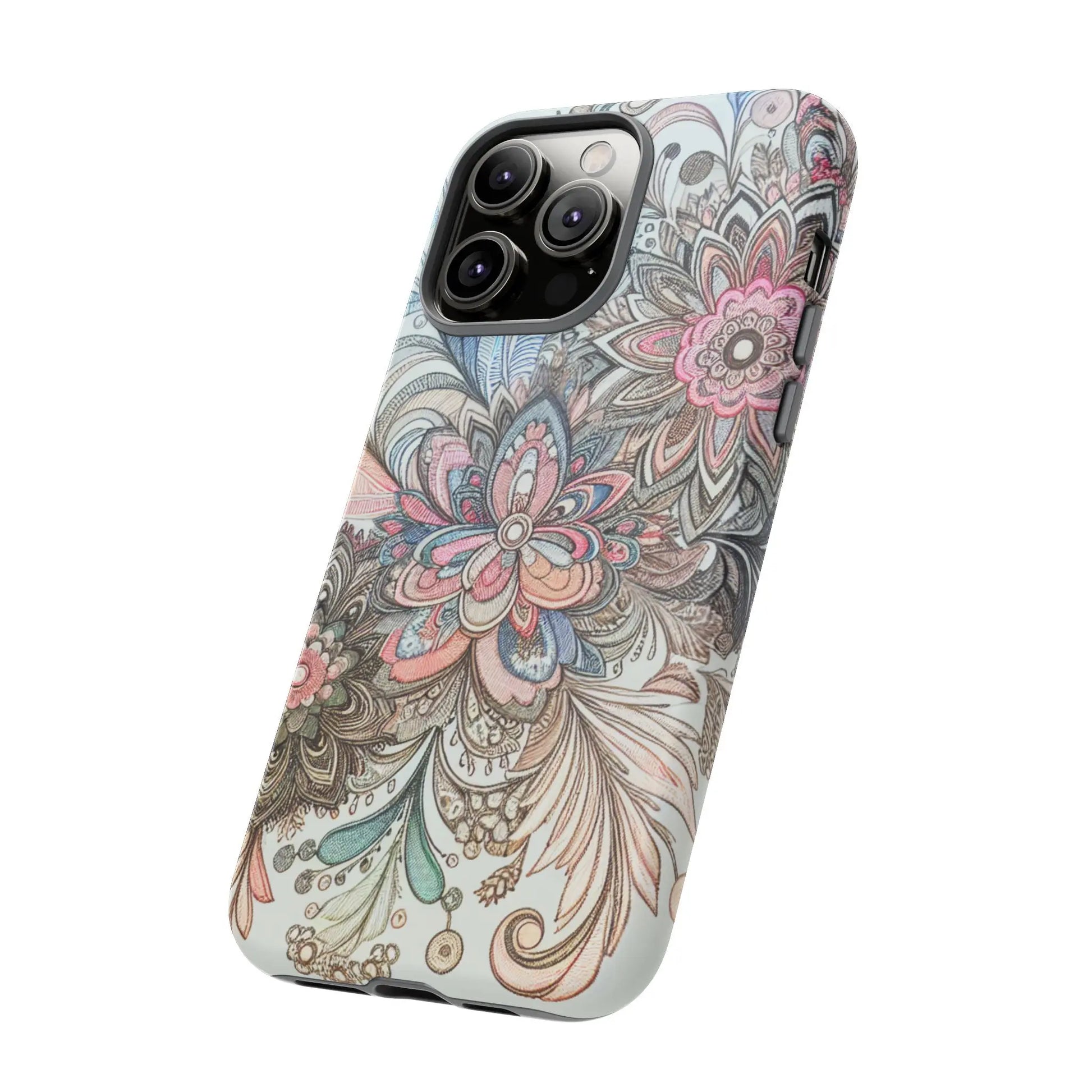 Floral Phone Case, Tough Cases, Protective mobile cover for flower lovers, Gift for her, Stylish phone accessory, Unique floral [...] Printify