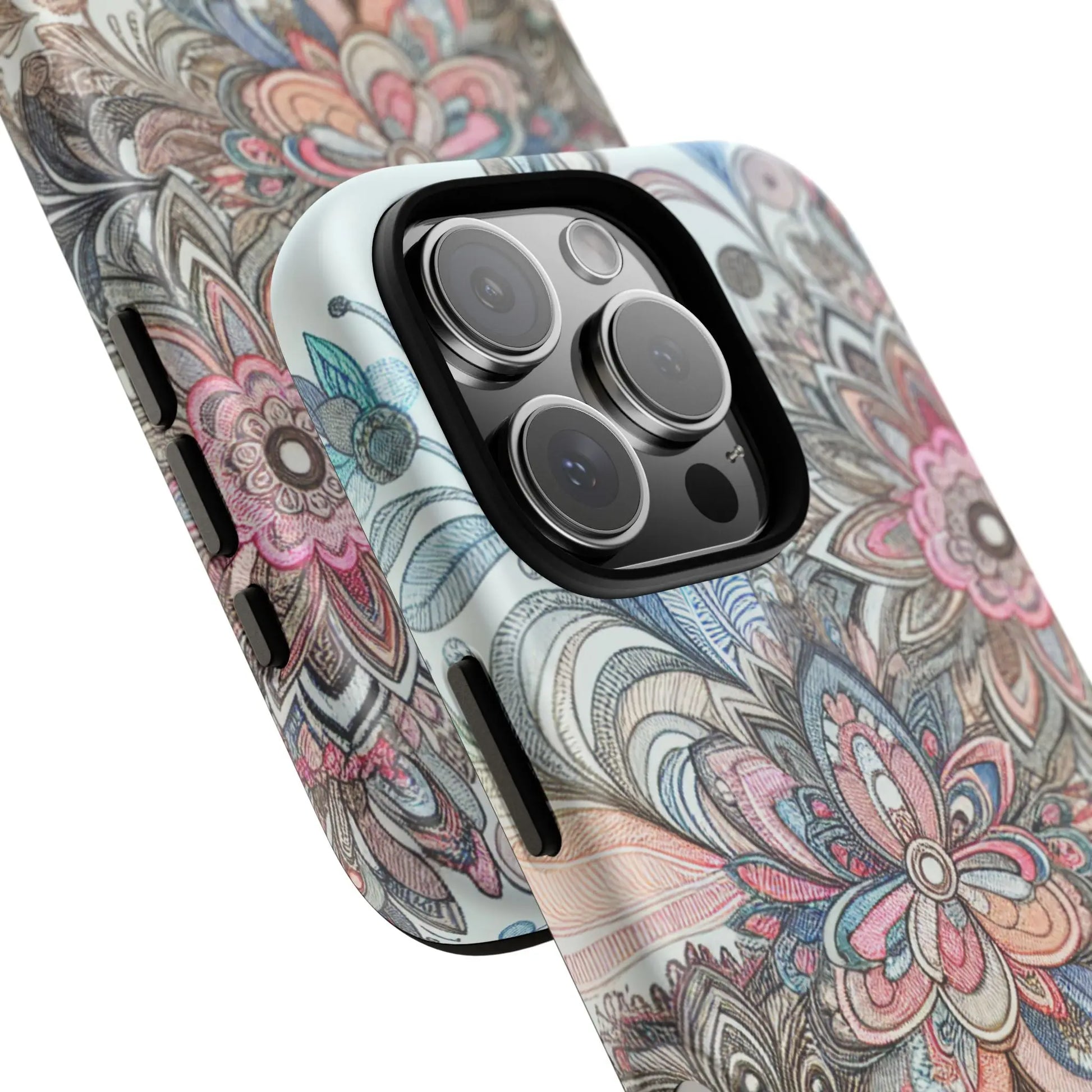 Floral Phone Case, Tough Cases, Protective mobile cover for flower lovers, Gift for her, Stylish phone accessory, Unique floral [...] Printify