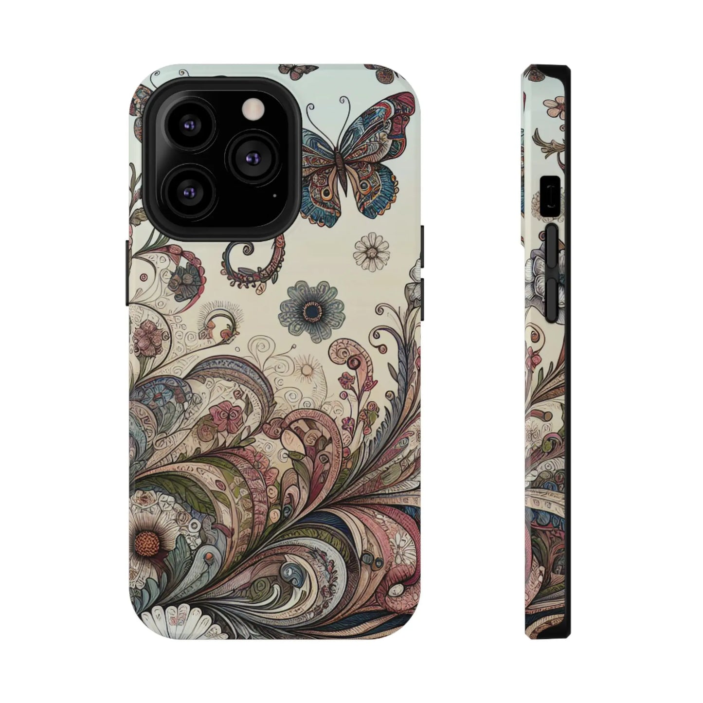 Phone Cases Whimsical Butterflies and Sunflowers Design Printify
