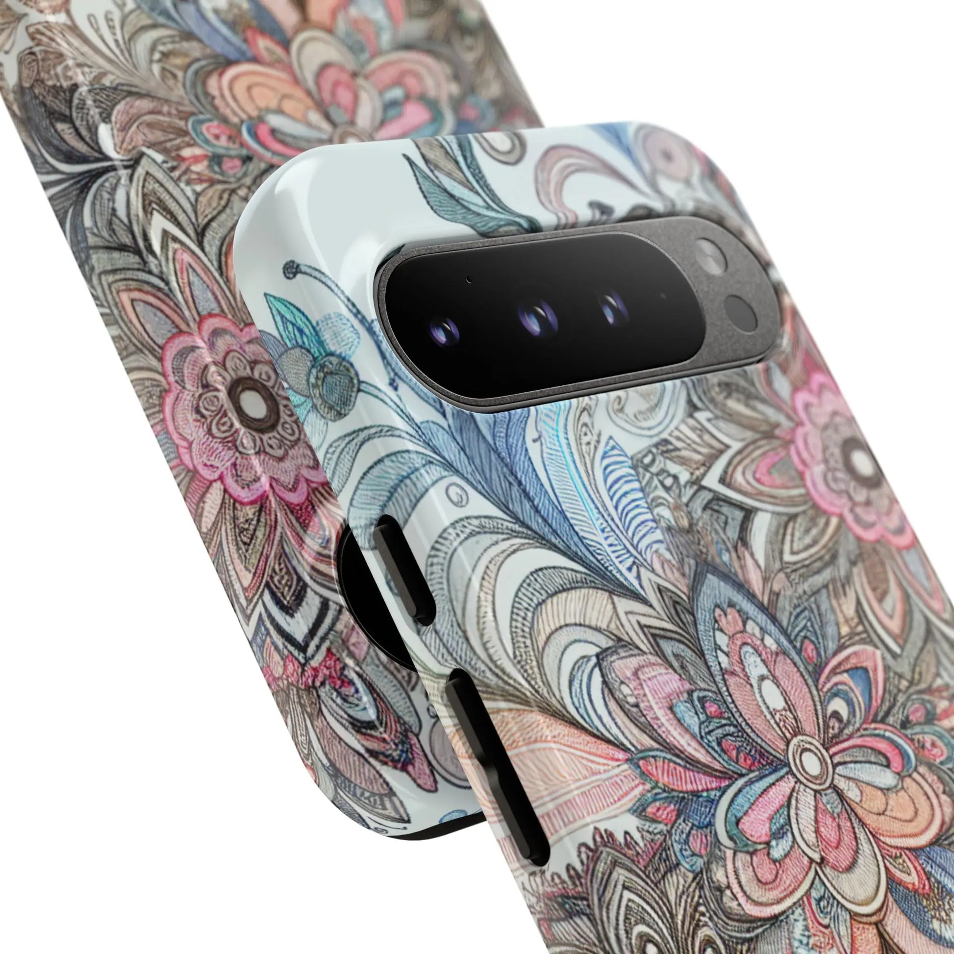 Floral Phone Case, Tough Cases, Protective mobile cover for flower lovers, Gift for her, Stylish phone accessory, Unique floral [...] Printify