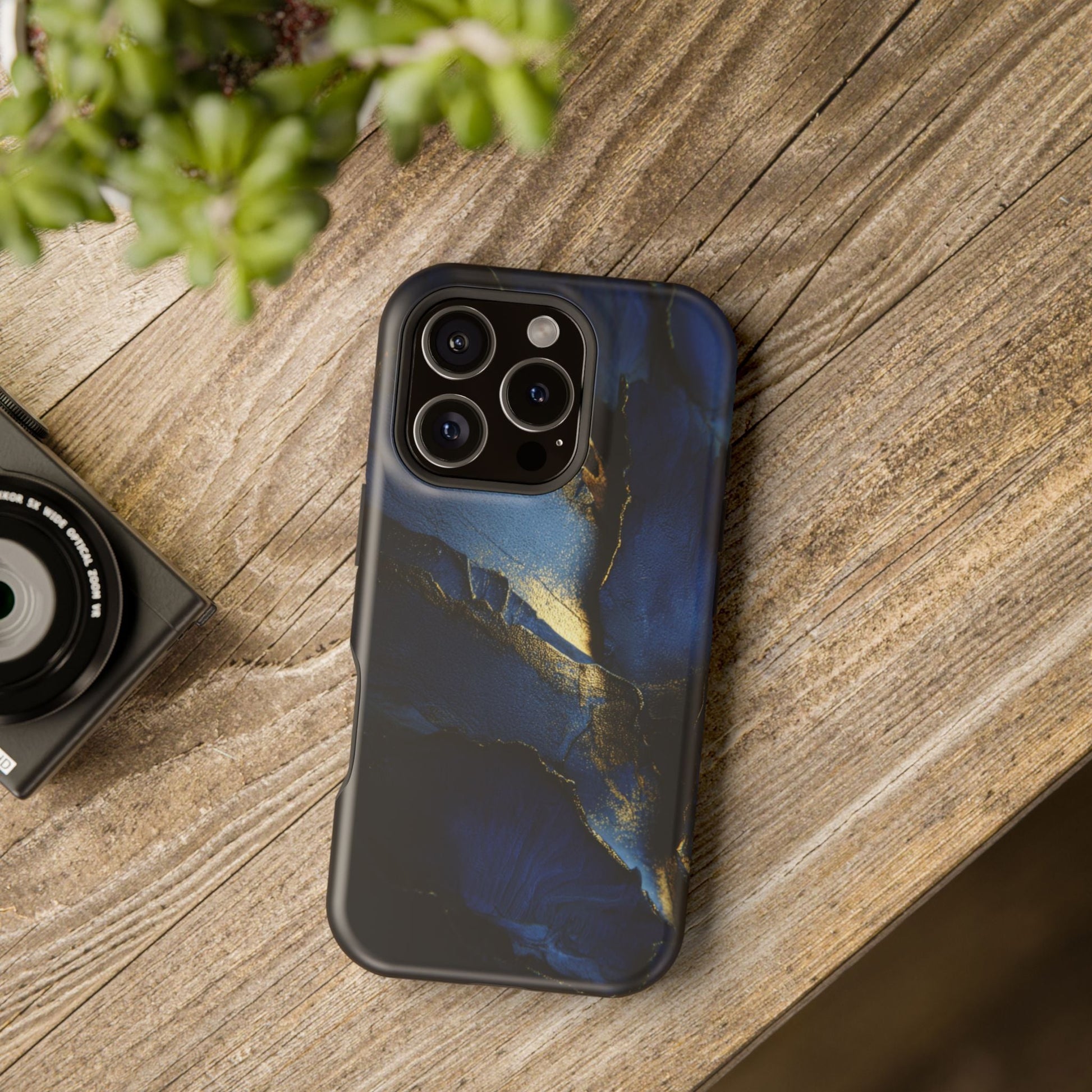 Phone Case - Blue and Gold 8k HD Design - Magnetic Tough Cases Printify