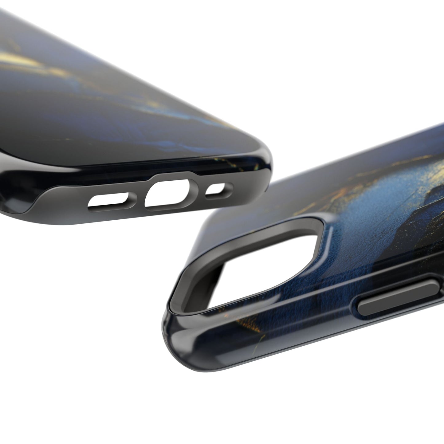 Phone Case - Blue and Gold 8k HD Design - Magnetic Tough Cases Printify