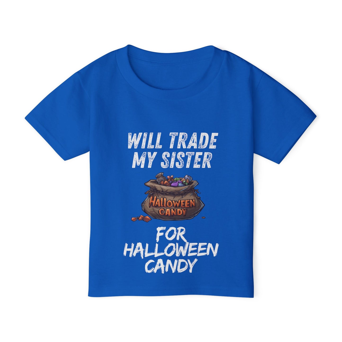 Funny Halloween Toddler T-Shirt, Funny Kid's Tee, Will Trade My Sister for Candy, Halloween Costume, Kids Party Apparel