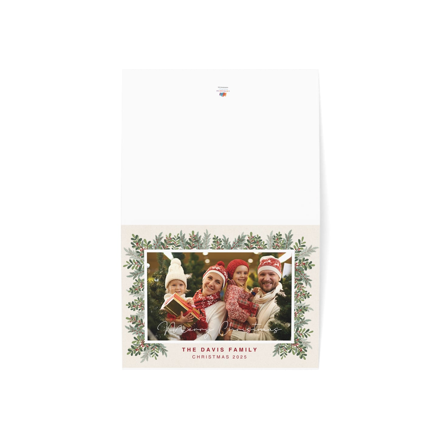 Personalized Family Christmas Cards Custom Photo Holiday Card Set 10 30 or 50 Pack with Envelopes Custom Printed Holiday Greeting