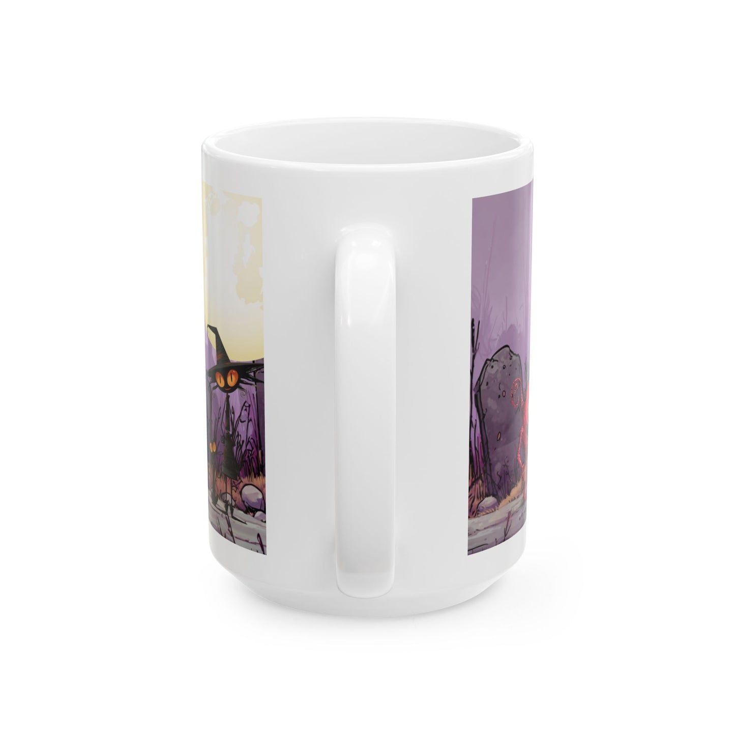 Sip Into Spooky Halloween Mug, Funny Scrabble Tile Coffee Cup, Cute Monster Design, Fall Gift for Coffee Lovers, Dishwasher Safe