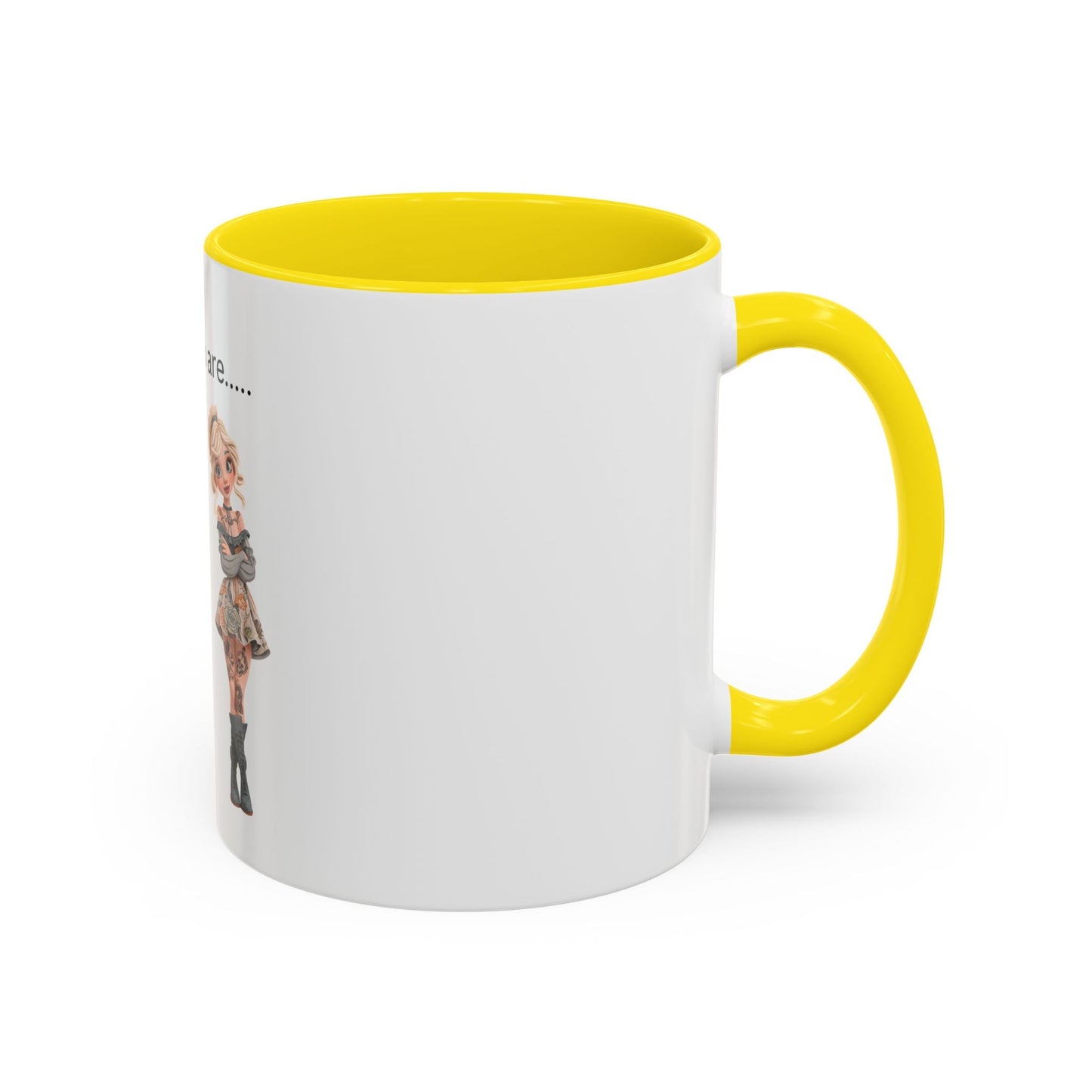 Funny IDGAF Mug, Sarcastic Coffee Cup, Design on (Front) Novelty Gift for Friends, Coworkers, 11oz, 15oz Printify