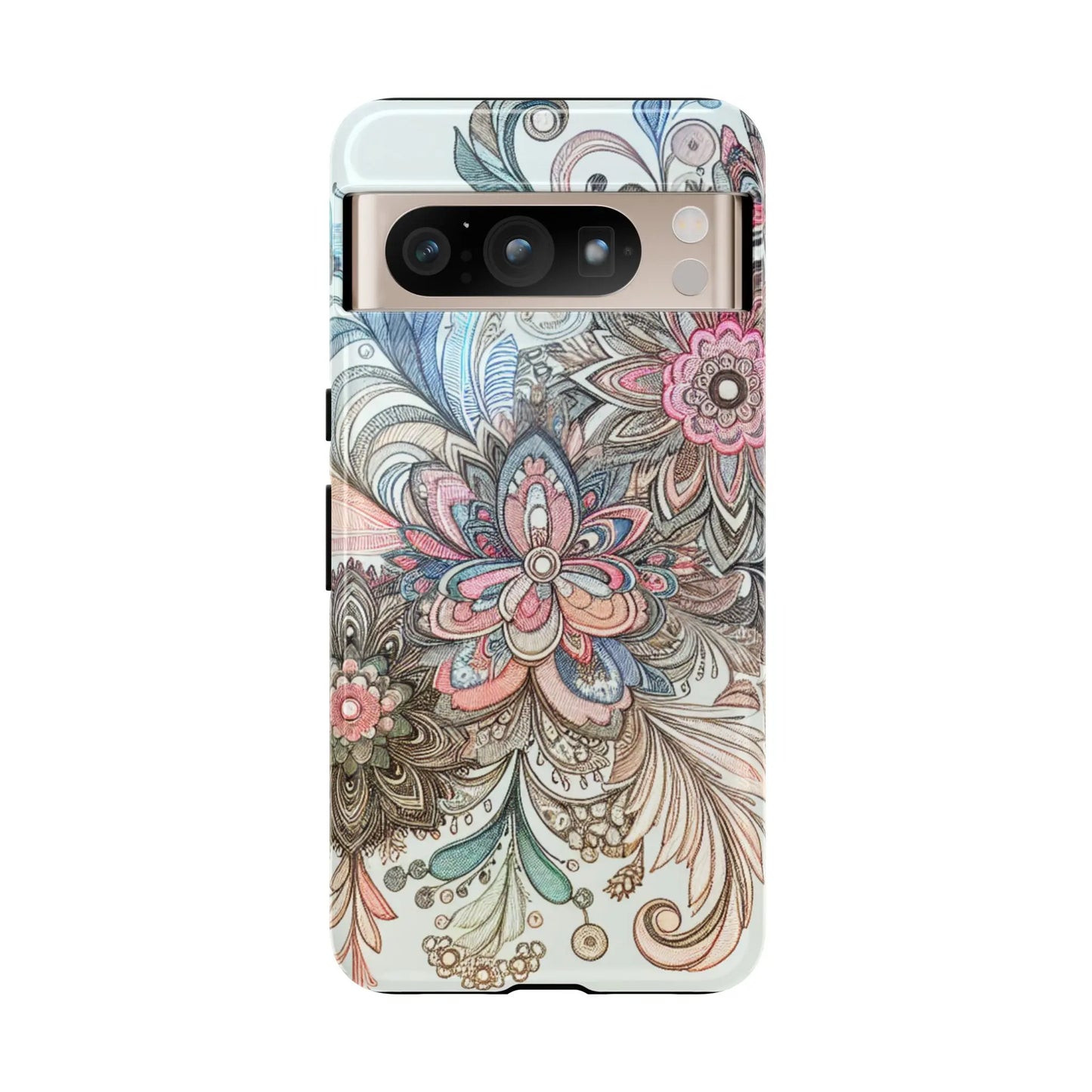 Floral Phone Case, Tough Cases, Protective mobile cover for flower lovers, Gift for her, Stylish phone accessory, Unique floral [...] Printify