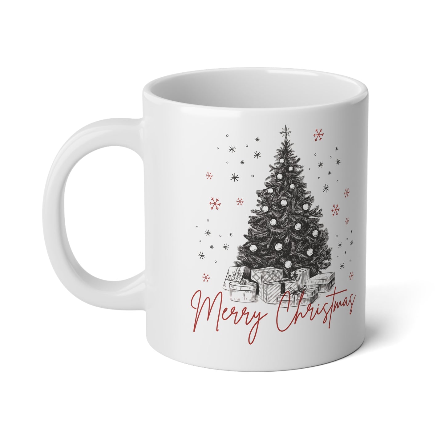 Cozy Christmas Jumbo Mug - 20oz, Holiday Gift, Winter Decor, Merry Christmas, Hot Cocoa Lover's Gift, Seasonal Drinkware