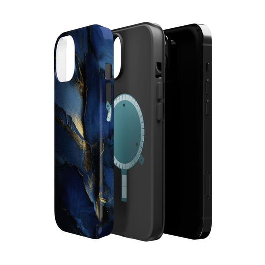Phone Case - Blue and Gold 8k HD Design - Magnetic Tough Cases Printify