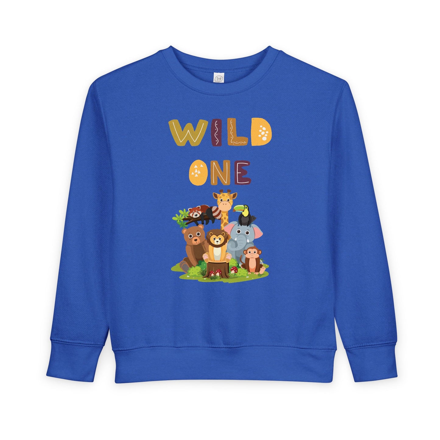 Wild One Toddler Sweatshirt - Cute Animal Design, Birthday Gift, Kids' Apparel, Playtime Outfit, Baby Shower Gift