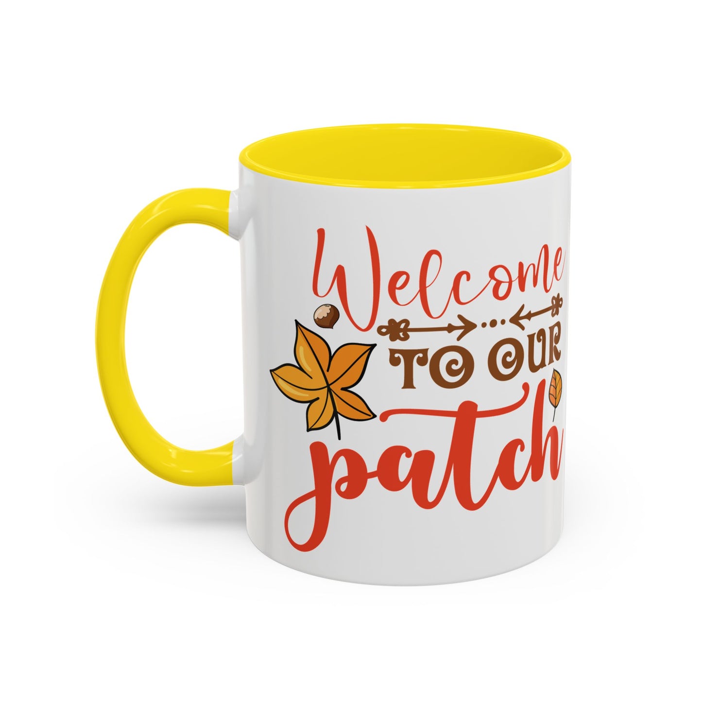 Accent Coffee Mug - Welcome to Our Patch Pumpkin Family Design