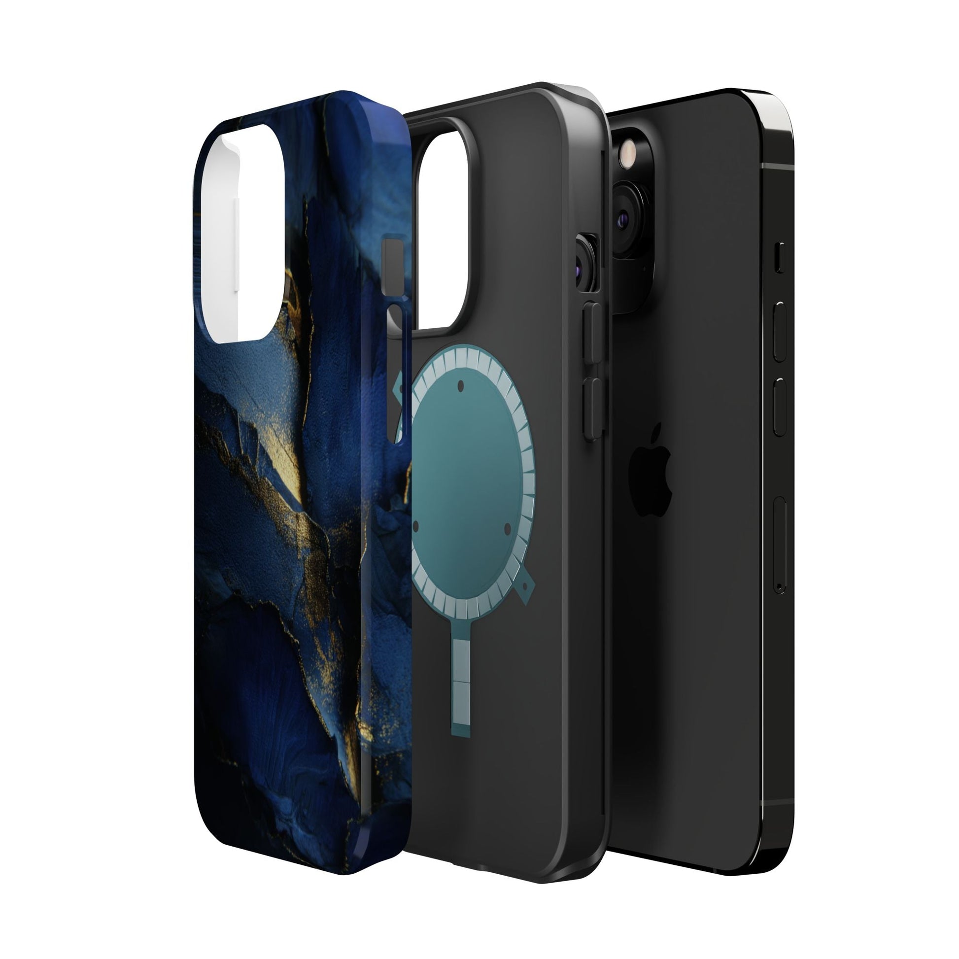 Phone Case - Blue and Gold 8k HD Design - Magnetic Tough Cases Printify
