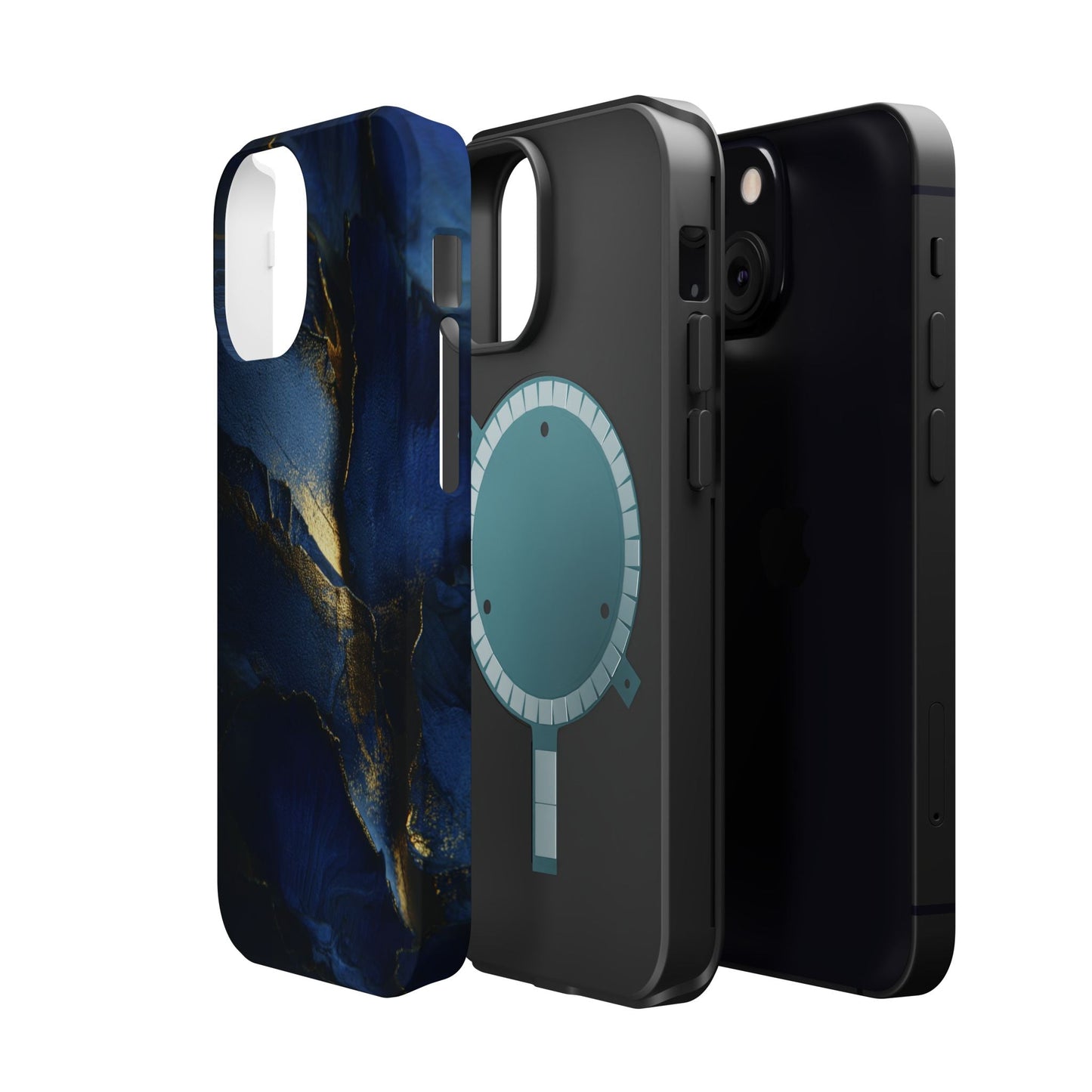 Phone Case - Blue and Gold 8k HD Design - Magnetic Tough Cases Printify