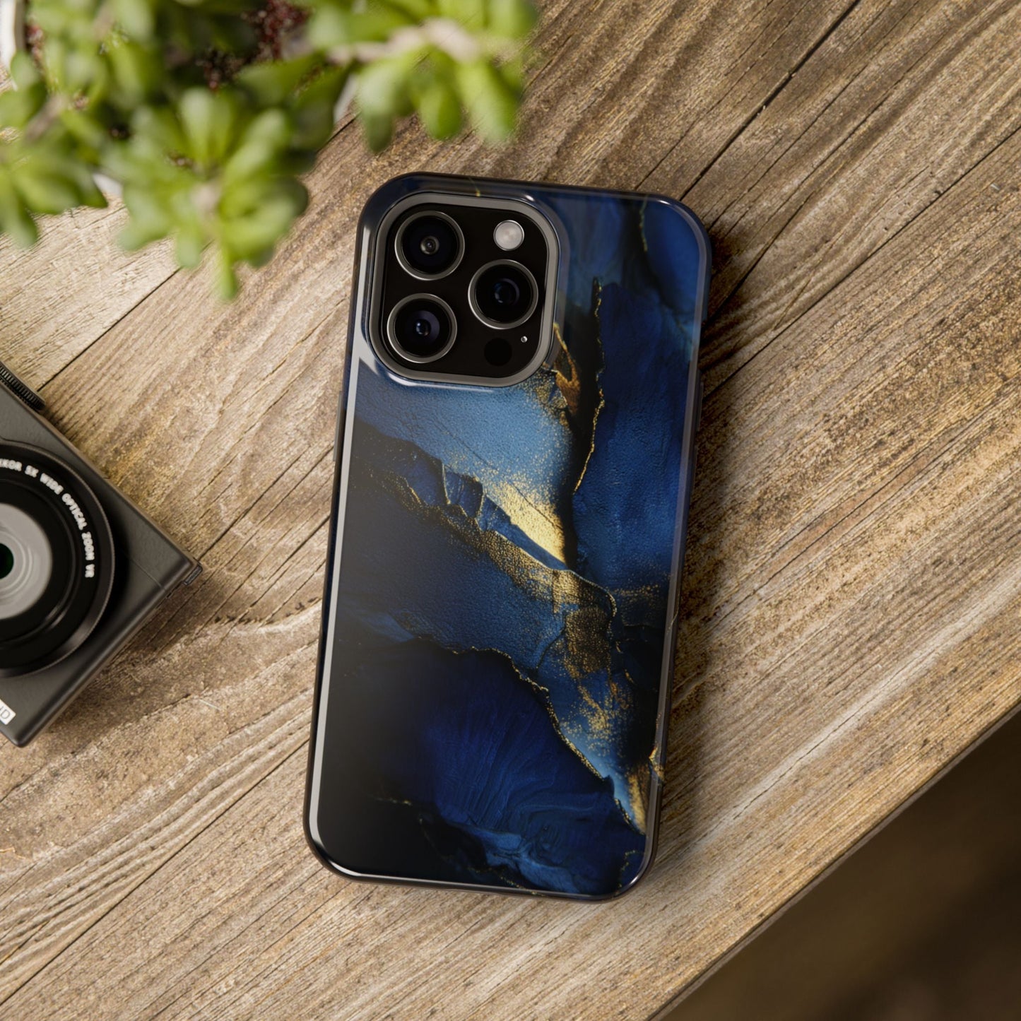 Phone Case - Blue and Gold 8k HD Design - Magnetic Tough Cases Printify