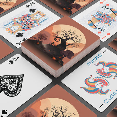 Haunted House Poker Playing Cards with Unique Designs, Halloween and Game Night Essential, Gift for Card Lovers, Unique Card Set, Decorative [...] Printify
