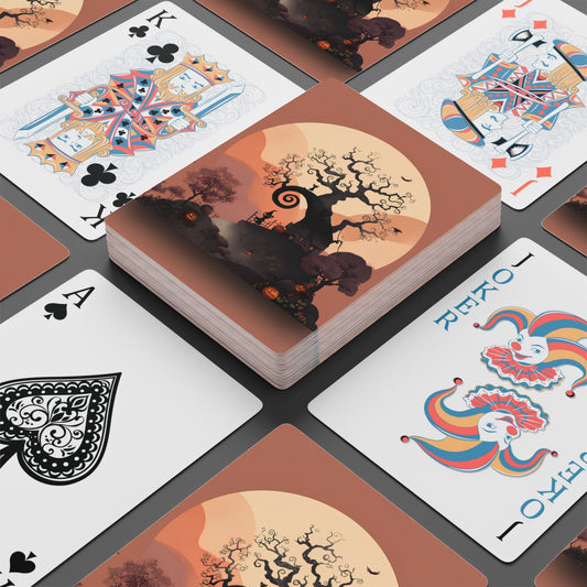 Haunted House Poker Playing Cards with Unique Designs, Halloween and Game Night Essential, Gift for Card Lovers, Unique Card Set, Decorative [...] Printify