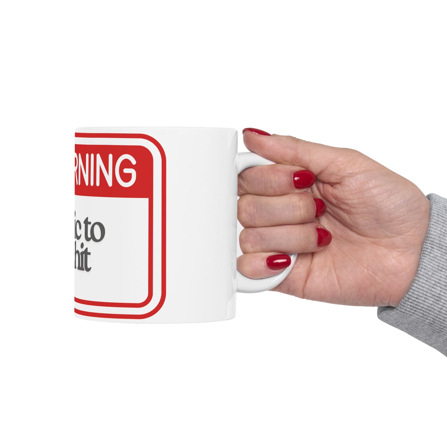 Warning Mug - Allergic to Bullshit | Funny Coffee Mug for Coffee Lovers, Office Gift, Humor Cups, Gag Gift, Tea Mug