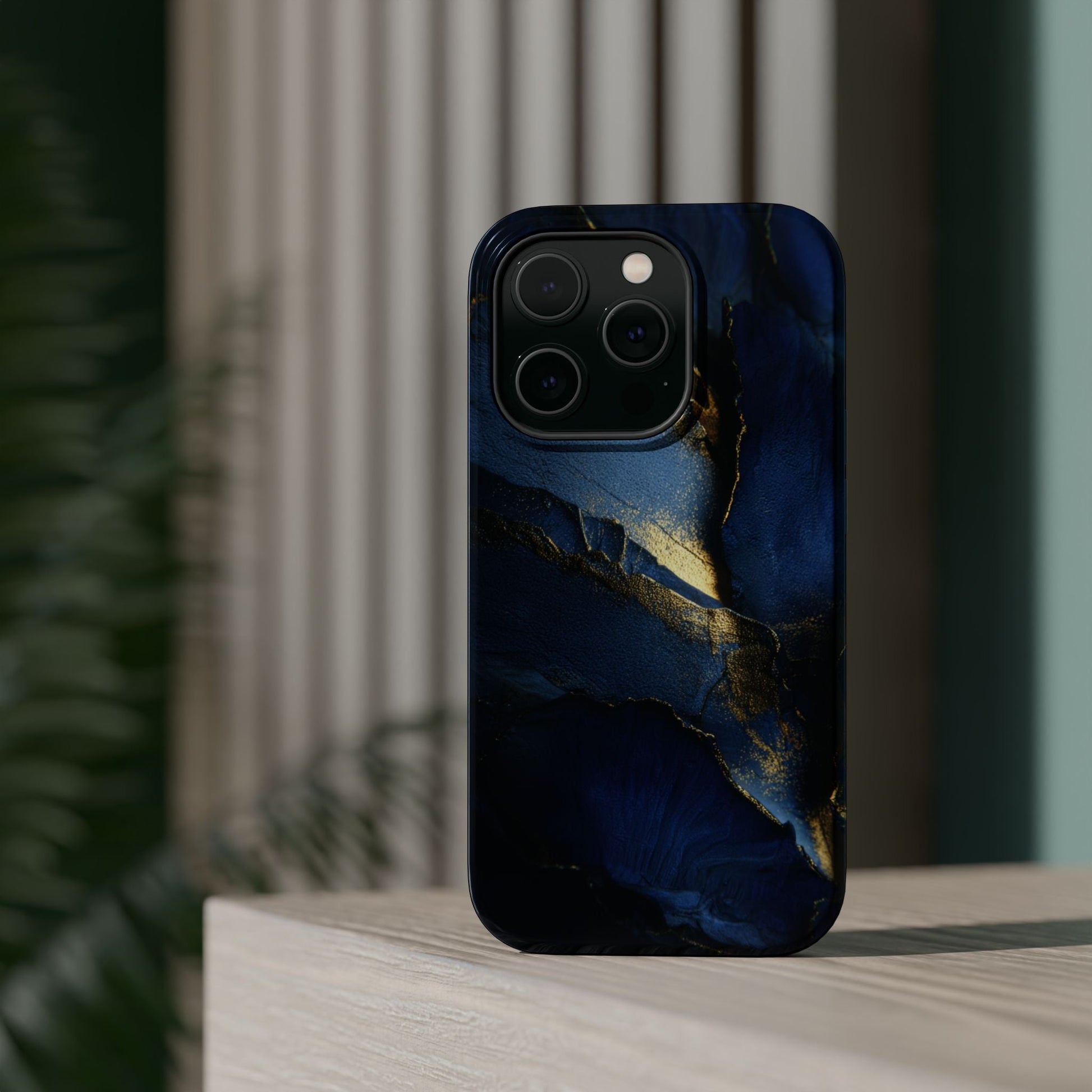 Phone Case - Blue and Gold 8k HD Design - Magnetic Tough Cases Printify