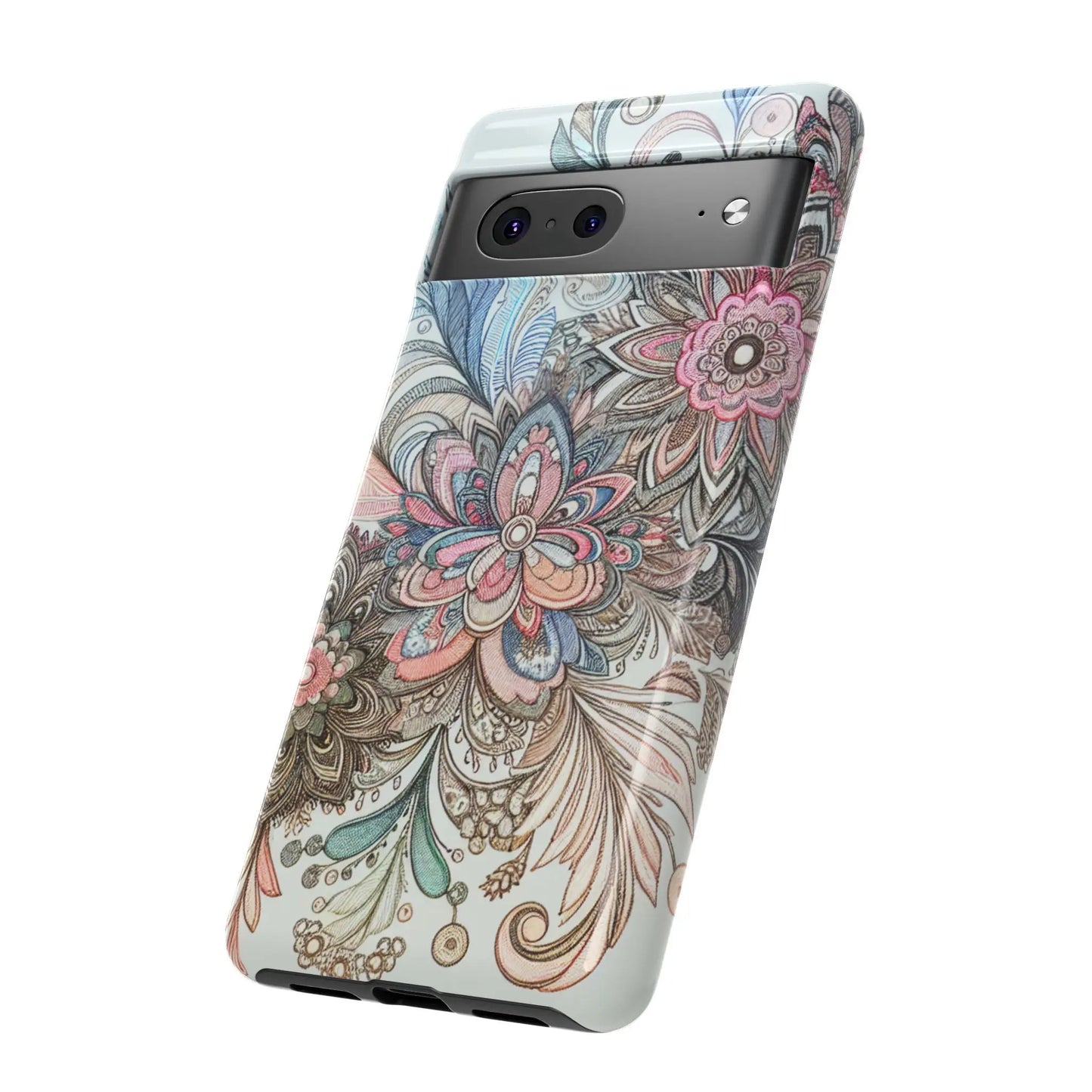 Floral Phone Case, Tough Cases, Protective mobile cover for flower lovers, Gift for her, Stylish phone accessory, Unique floral [...] Printify