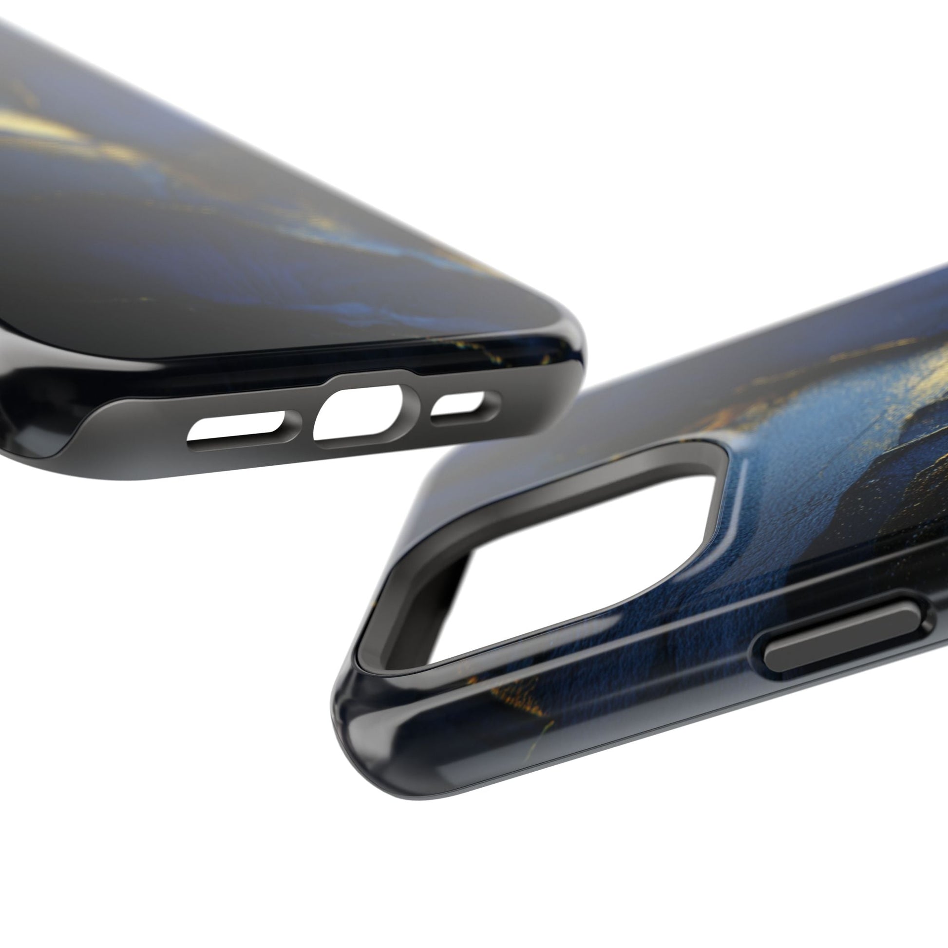 Phone Case - Blue and Gold 8k HD Design - Magnetic Tough Cases Printify