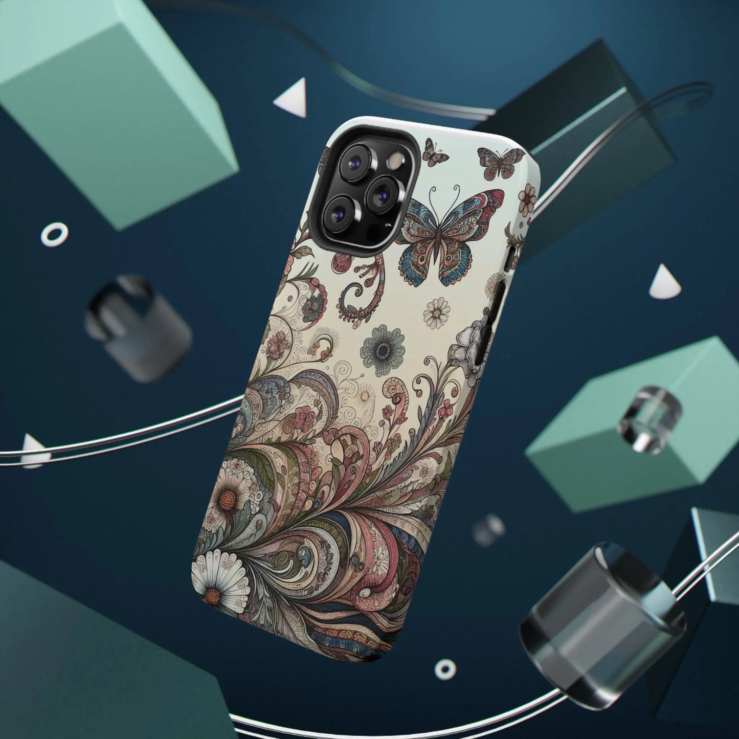 Phone Cases Whimsical Butterflies and Sunflowers Design Printify