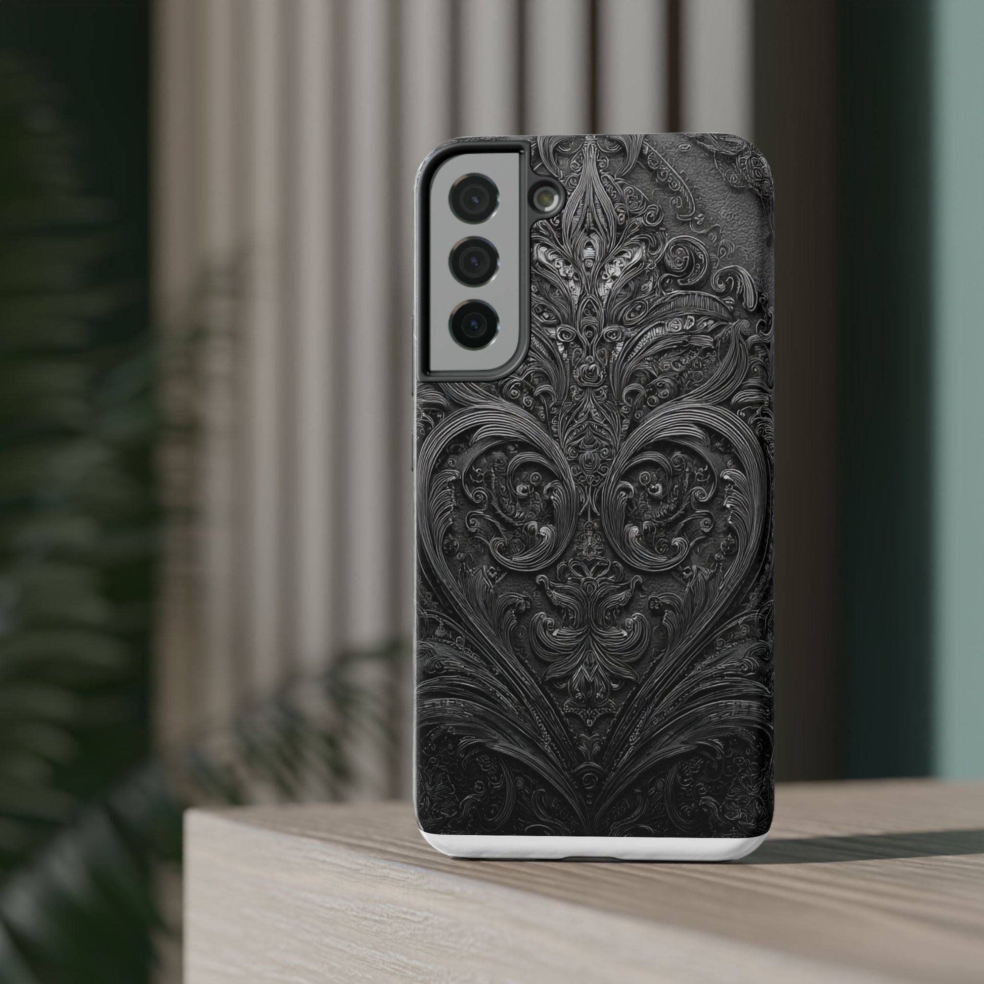 Phone Cases - Elegant Vintage Black Lace Design Printify
