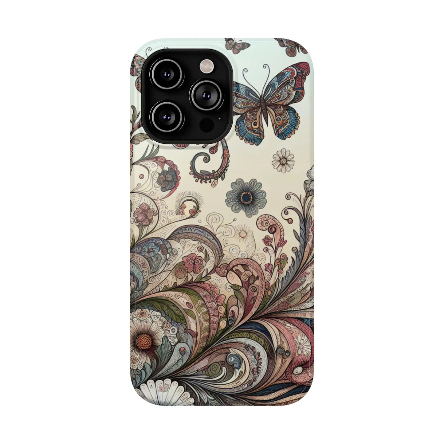 Phone Cases Whimsical Butterflies and Sunflowers Design Printify