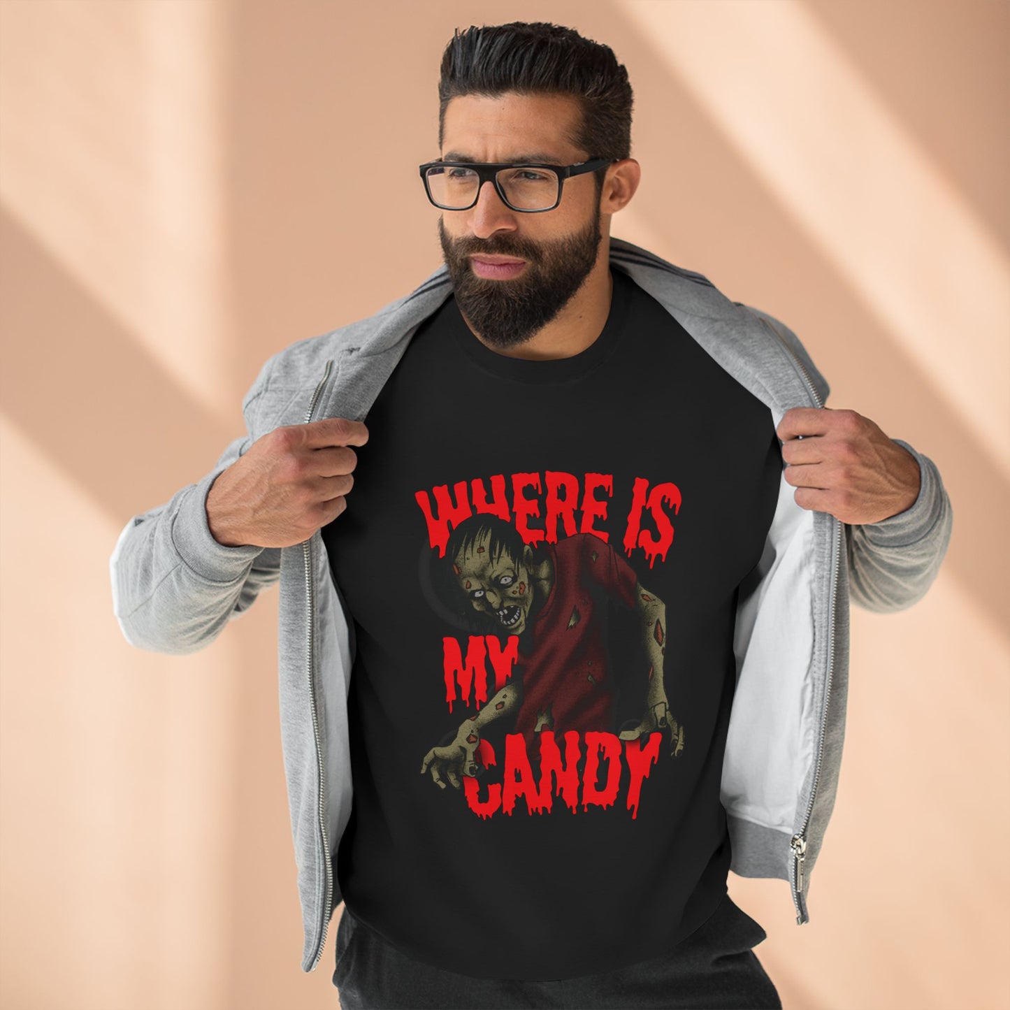 Spooky Halloween Crewneck Sweatshirt with Zombie Design | Unisex Graphic Sweater | Where Is My Candy | Fall Fashion, Halloween Gift, [...]