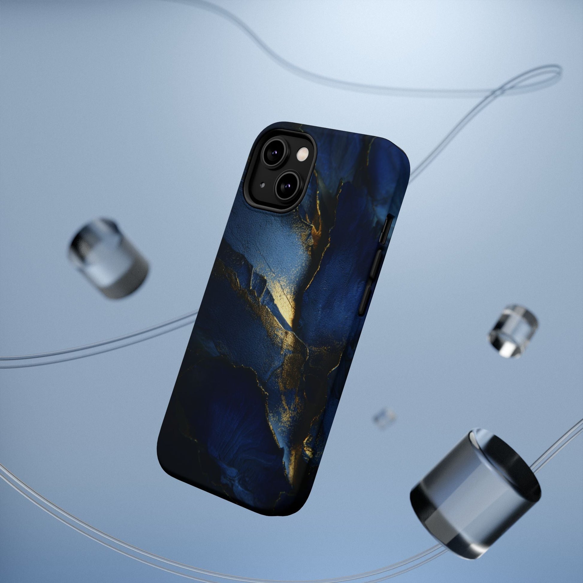 Phone Case - Blue and Gold 8k HD Design - Magnetic Tough Cases Printify