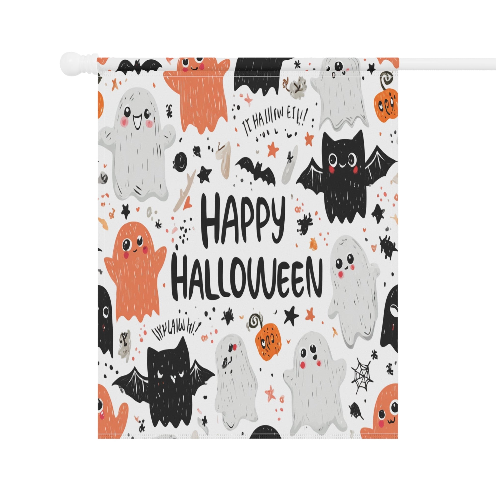 Halloween Garden Banner, Spooky Outdoor Decor, Fall Decorations, Seasonal Yard Sign, Trick or Treat Flag Printify