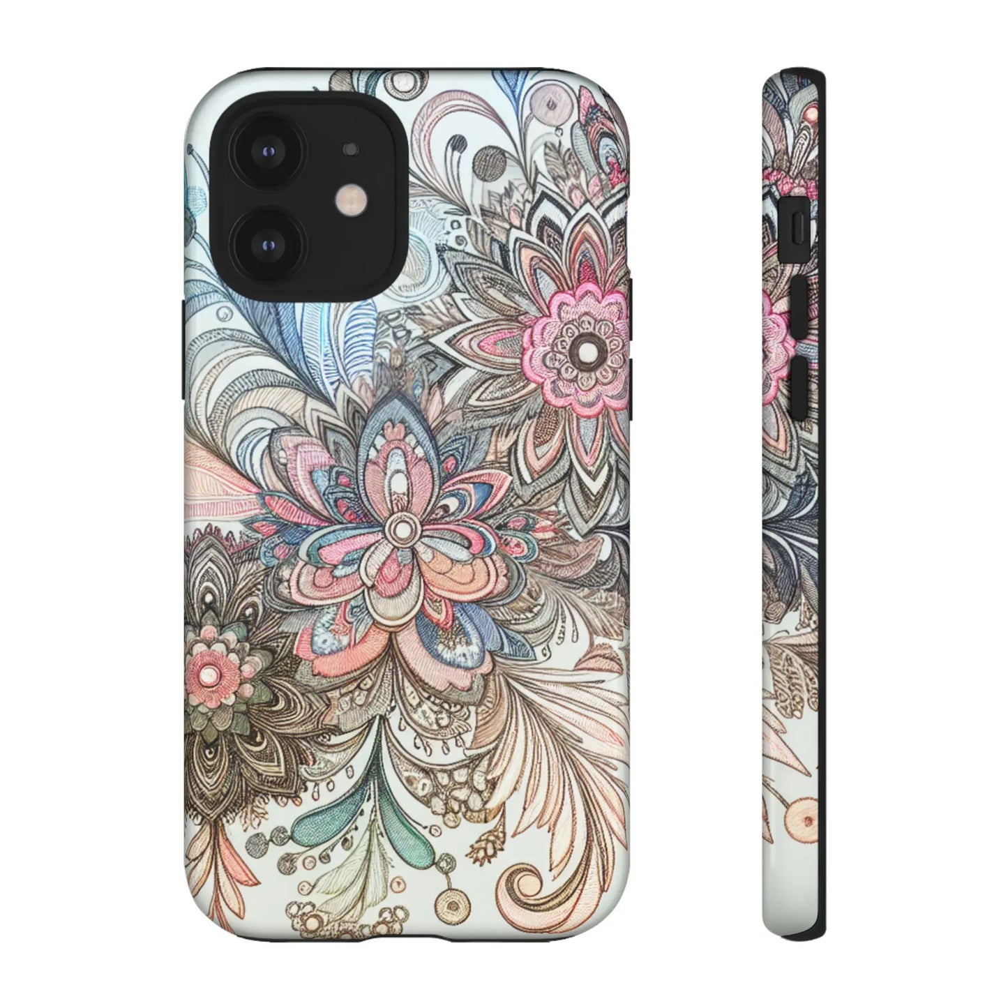 Floral Phone Case, Tough Cases, Protective mobile cover for flower lovers, Gift for her, Stylish phone accessory, Unique floral [...] Printify