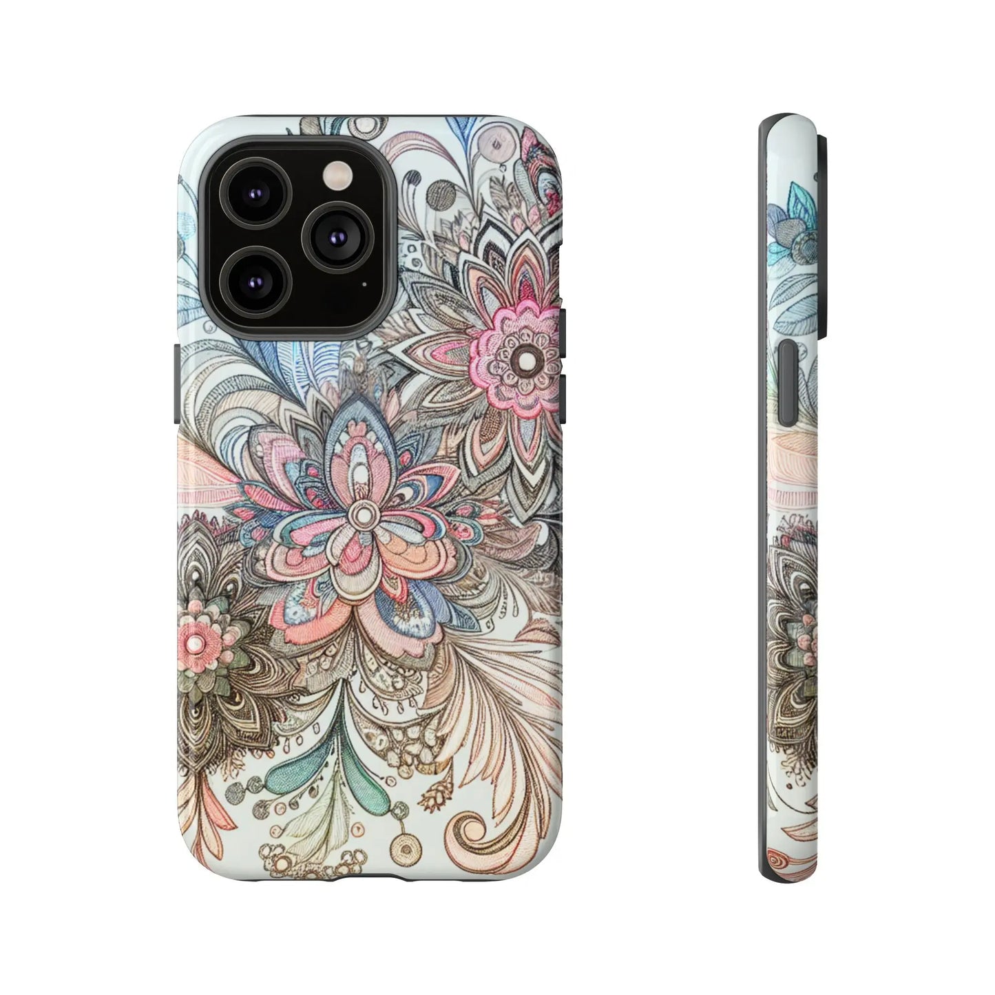 Floral Phone Case, Tough Cases, Protective mobile cover for flower lovers, Gift for her, Stylish phone accessory, Unique floral [...] Printify