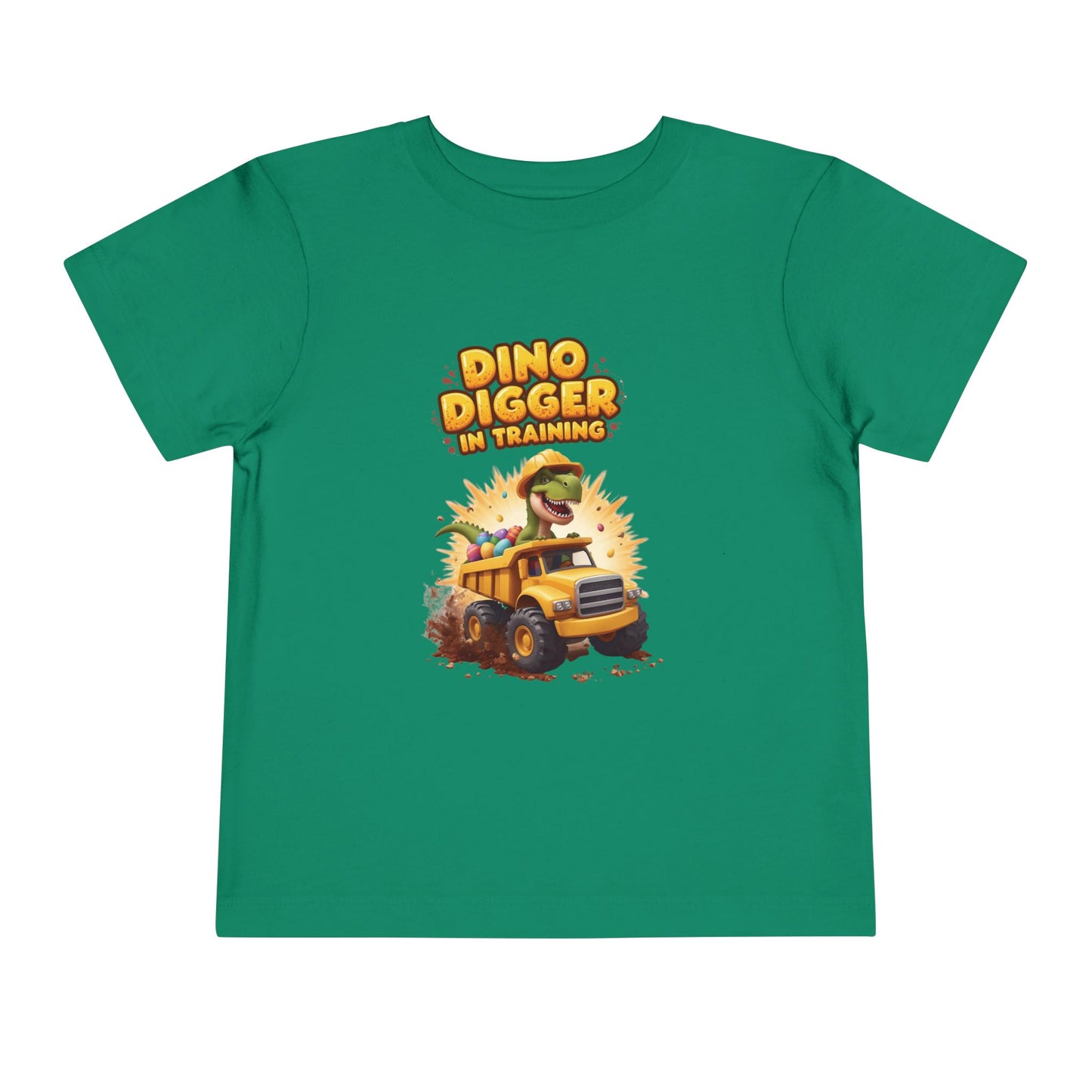 Dino Digger Toddler Tee - Fun Dino Excavator T-Shirt, Kids Gift, Birthday Outfit, Playwear, Cute Dinosaur Apparel