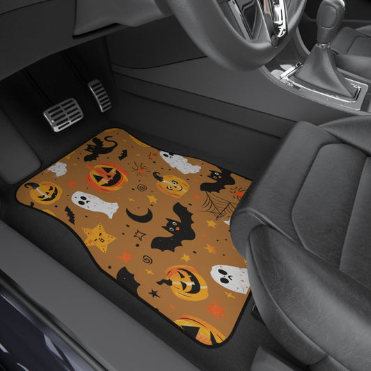 Halloween Car Mats Set, Spooky Auto Accessories, Halloween Decor, Fall Driving Gear, Seasonal Car Gifts Printify