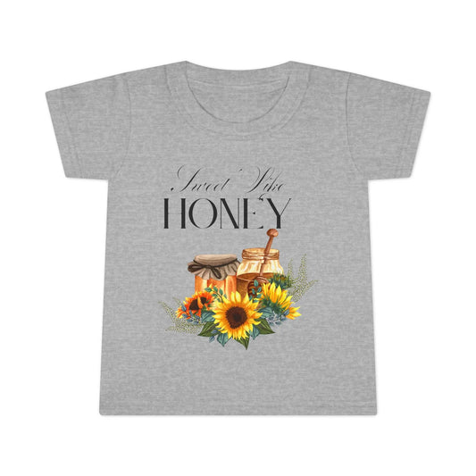 Sweet Like Honey Toddler T-Shirt, Cute Kids Apparel, Gift for Birthdays, Summer Outings, Family Gatherings, Playtime Printify