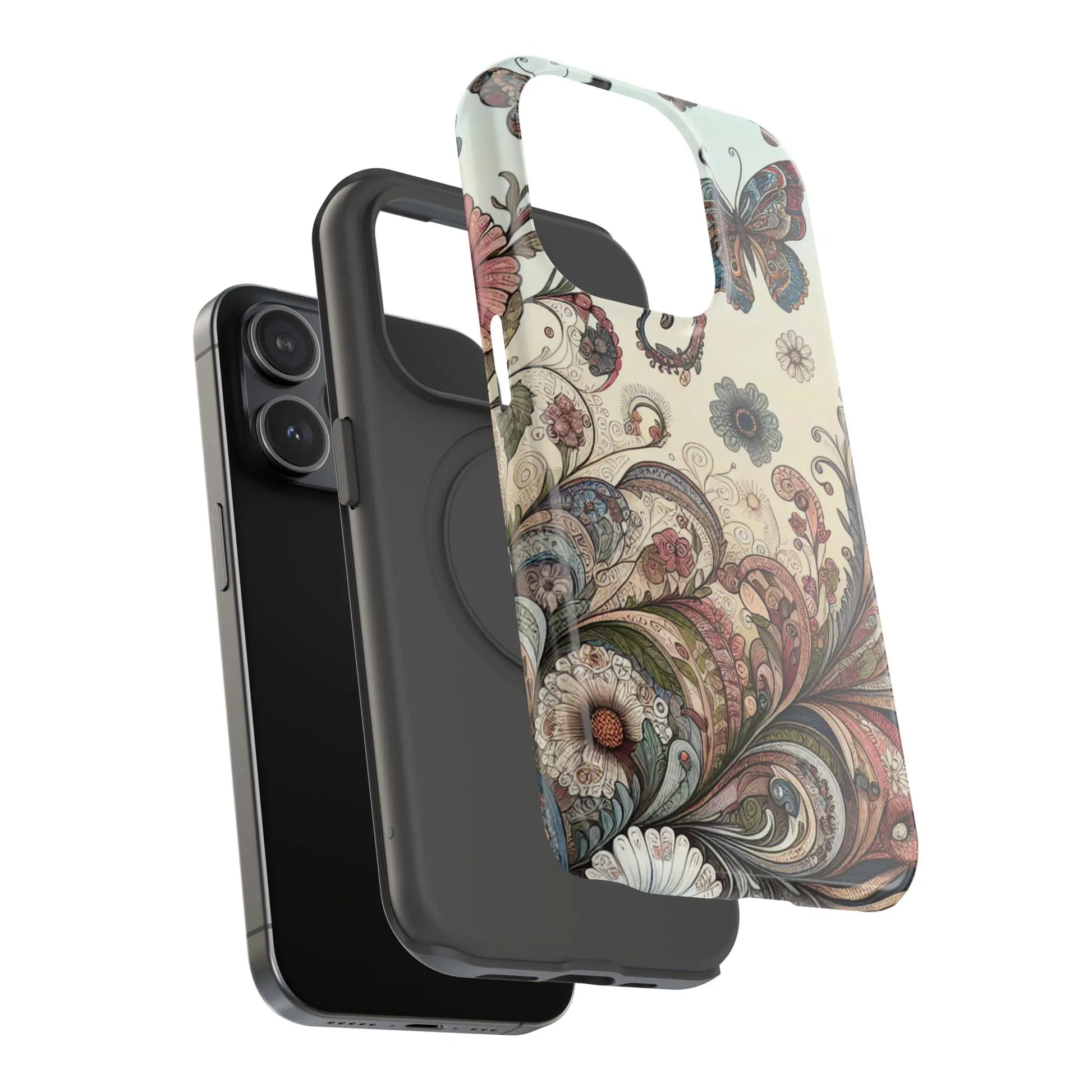 Phone Cases Whimsical Butterflies and Sunflowers Design Printify