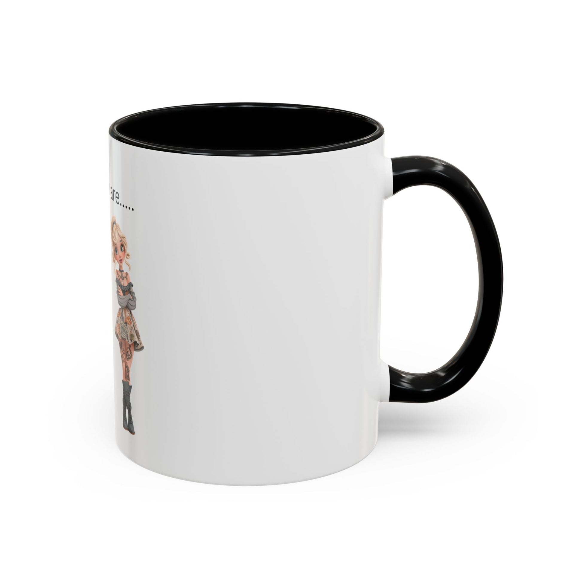 Funny IDGAF Mug, Sarcastic Coffee Cup, Design on (Front) Novelty Gift for Friends, Coworkers, 11oz, 15oz Printify