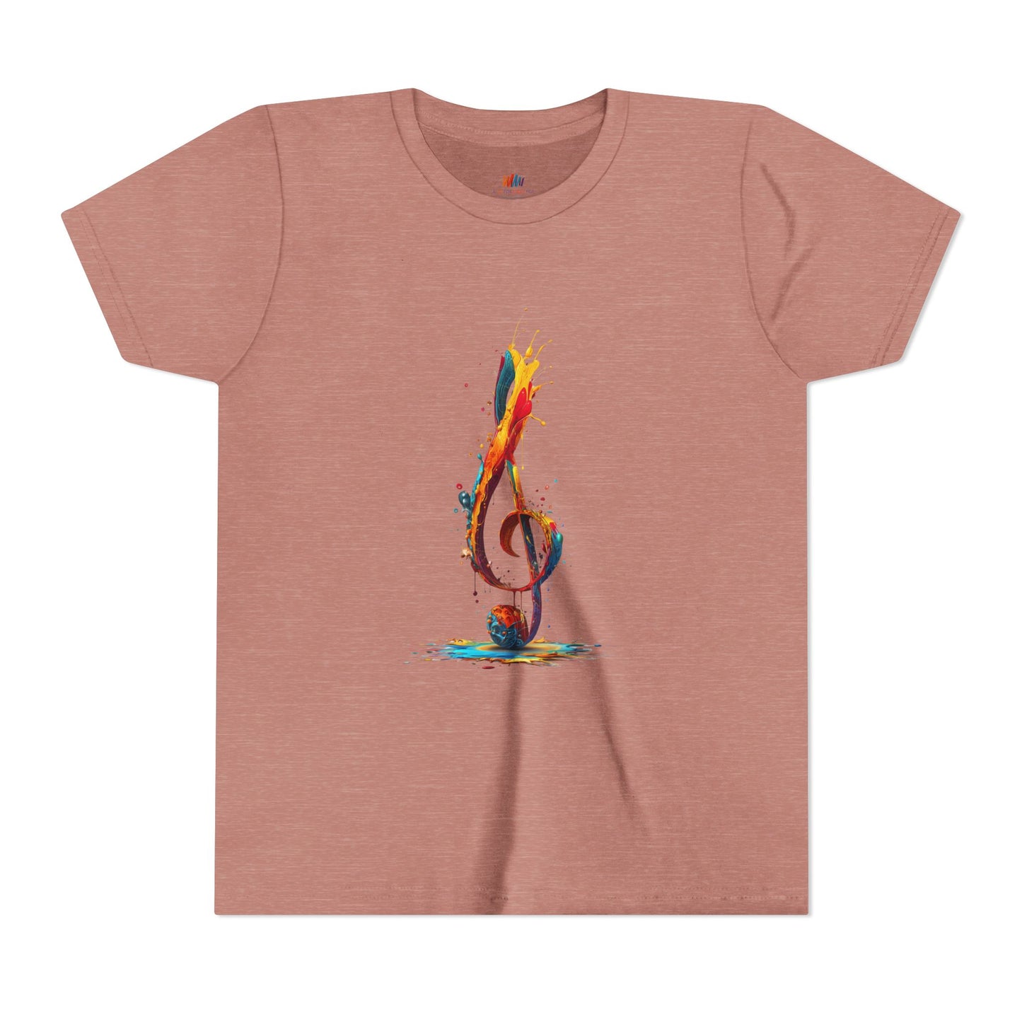 Youth Music Note Tee, Colorful Treble Clef Shirt, Kids Musical Gift, Summer Fun Top, Music Lover T-Shirt
