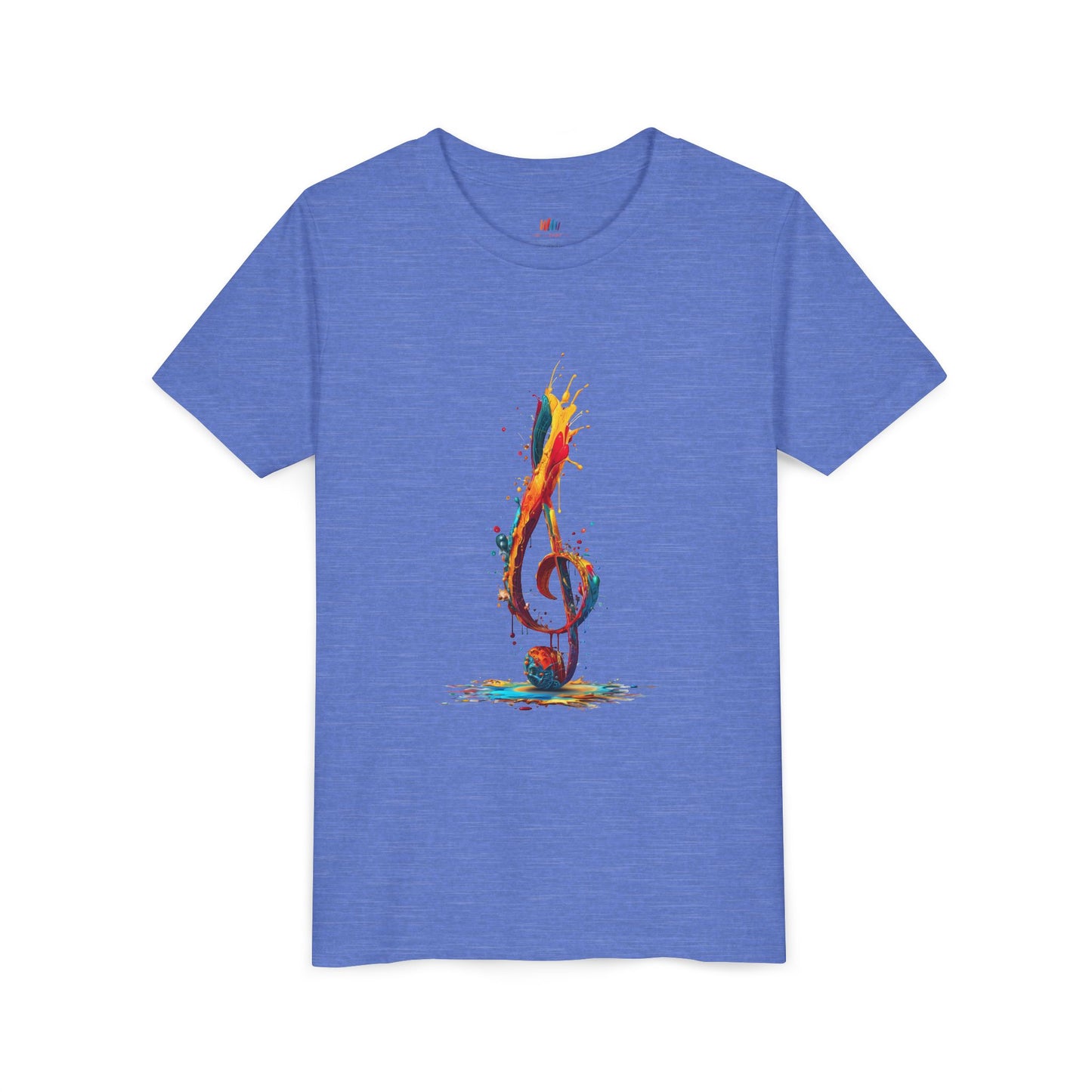 Youth Music Note Tee, Colorful Treble Clef Shirt, Kids Musical Gift, Summer Fun Top, Music Lover T-Shirt