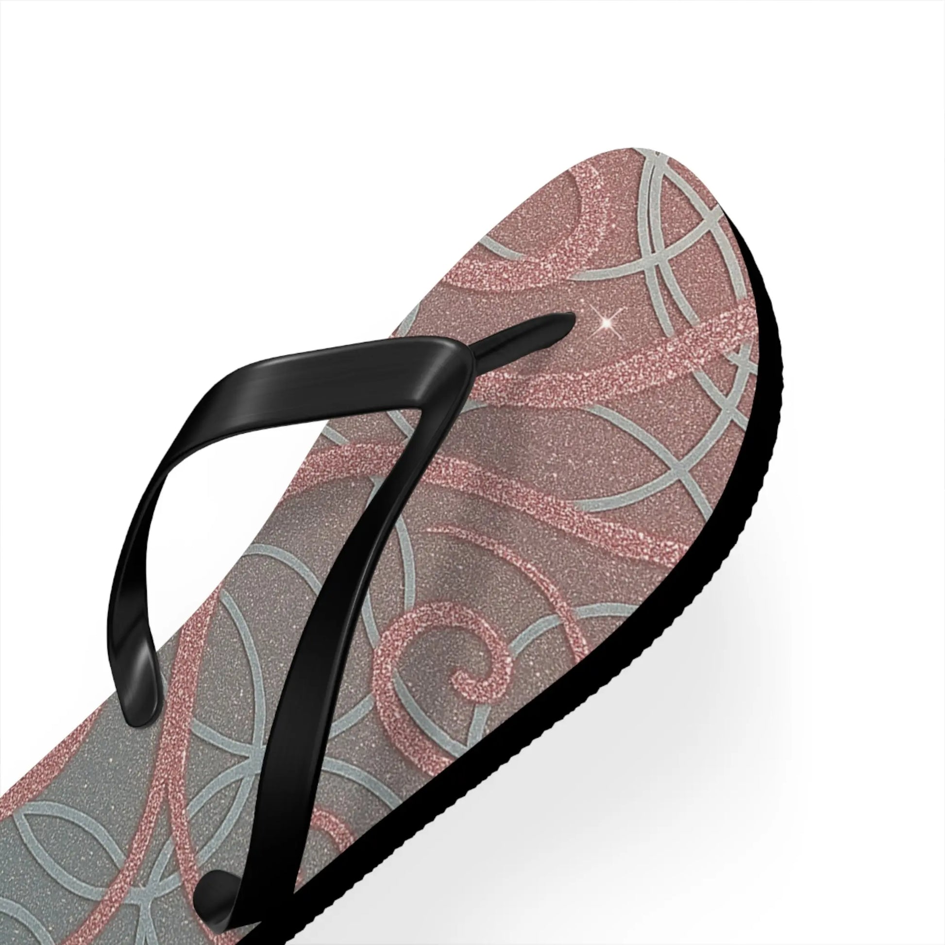 Elegant Swirl Flip Flops | Stylish Summer Footwear, Beach Vibes, Vacation Sandals, Poolside Comfort, Perfect Gift Printify