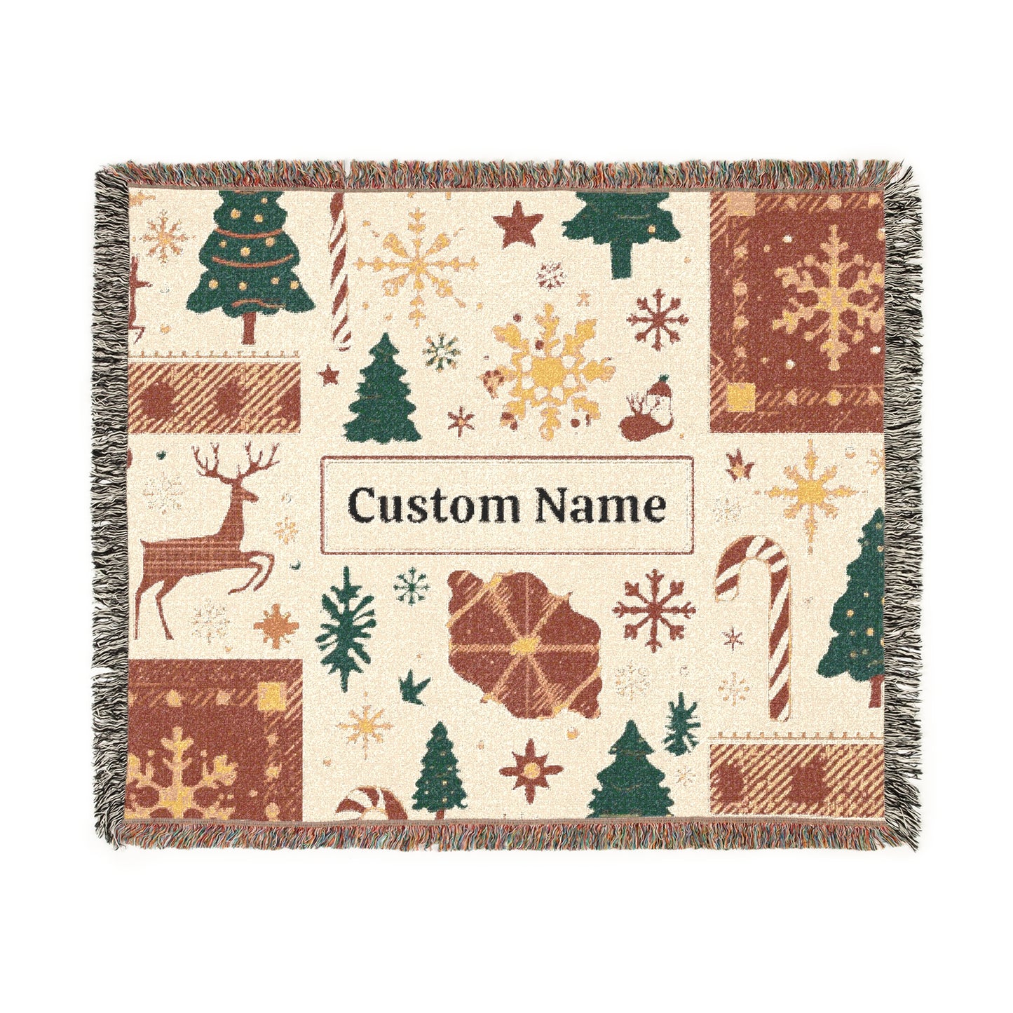 Custom Woven Blanket, Cozy Home Decor, Personalized Throw, Holiday Gift, Warm and Stylish