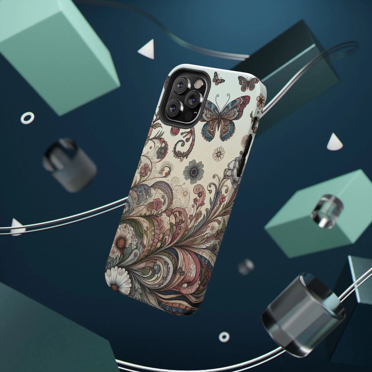 Phone Cases Whimsical Butterflies and Sunflowers Design Printify