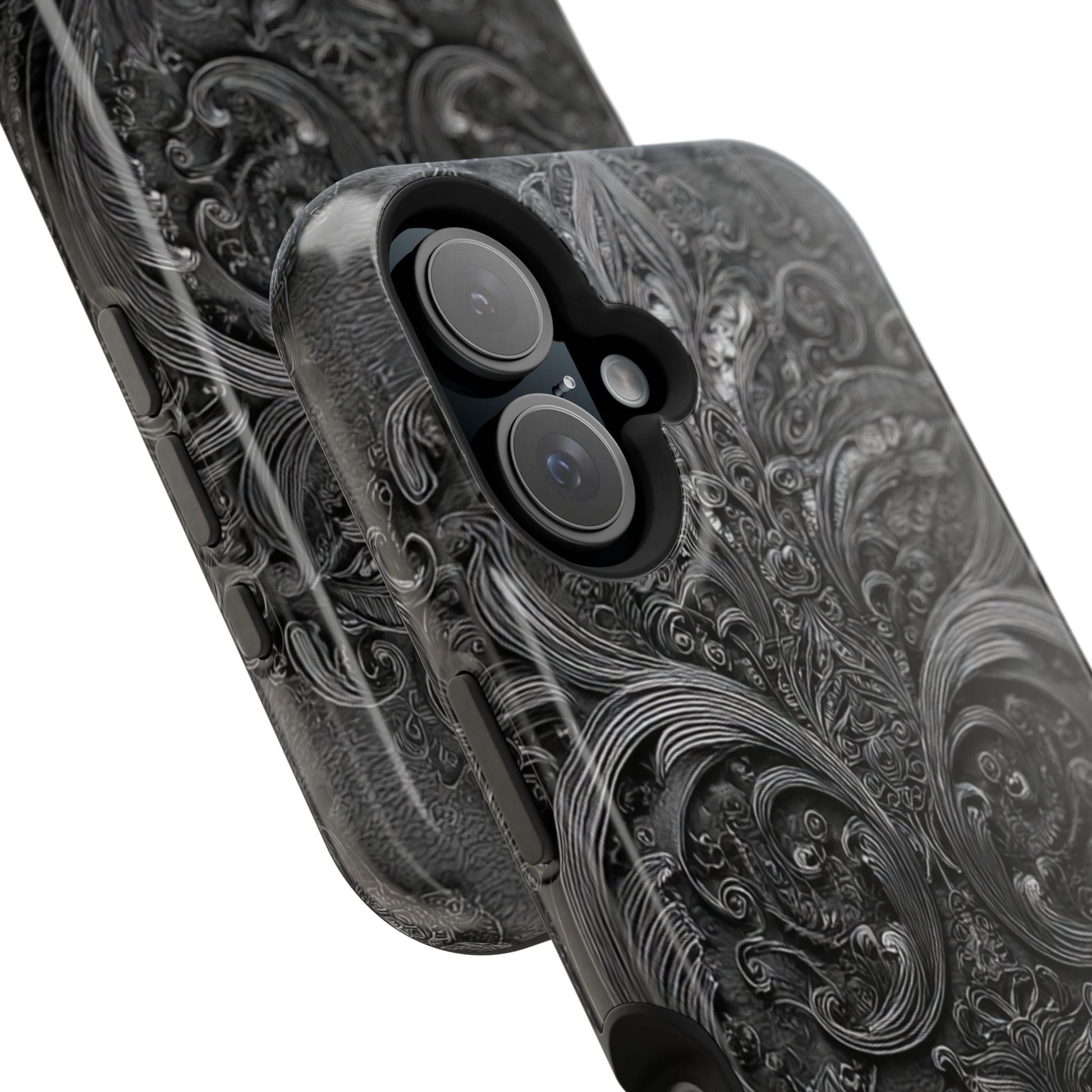 Phone Cases - Elegant Vintage Black Lace Design Printify