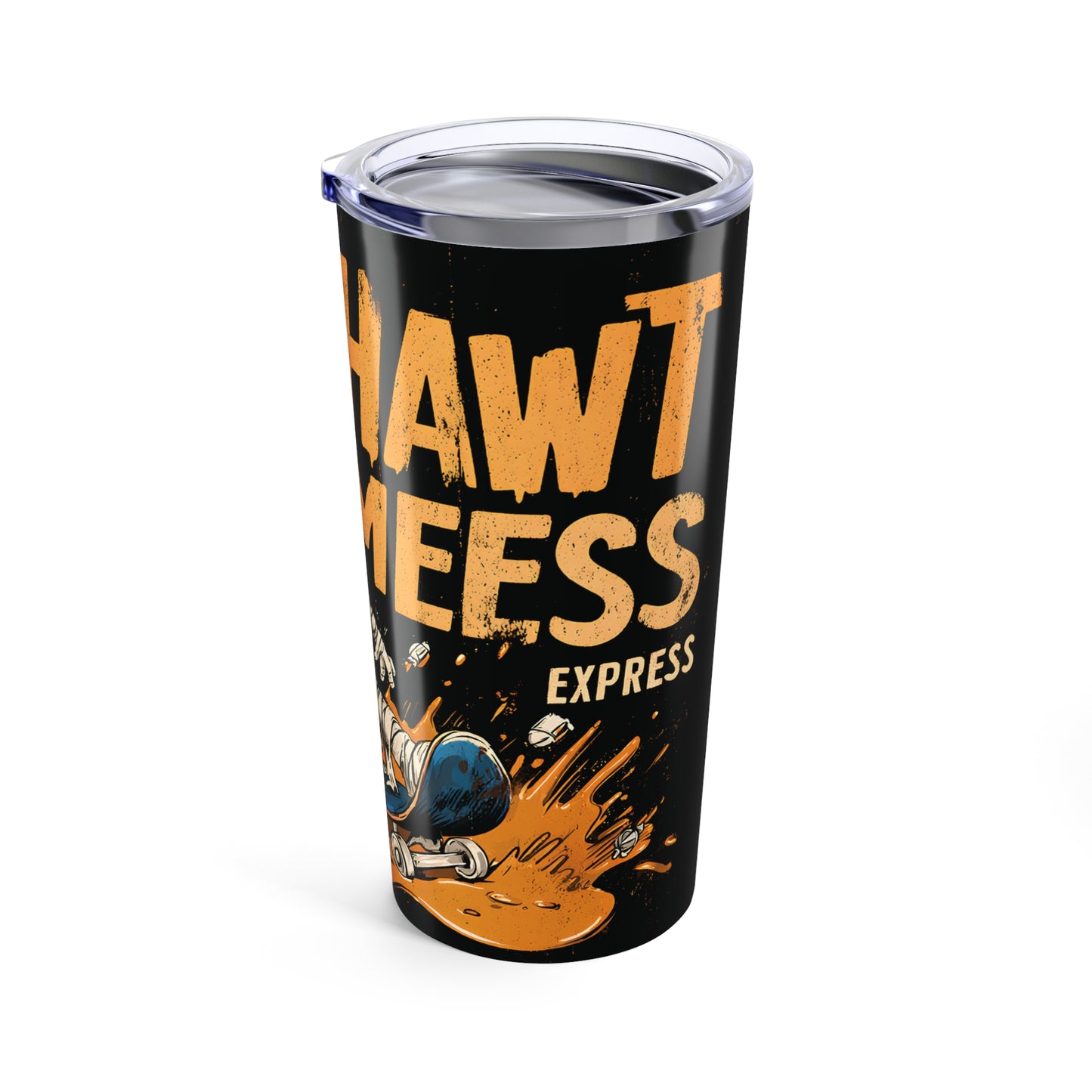 Halloween Tumbler, Mummy Skater 20oz Cup, Hawt Mess Express Coffee Mug, Funny Halloween Drinkware, Spooky Drink Container