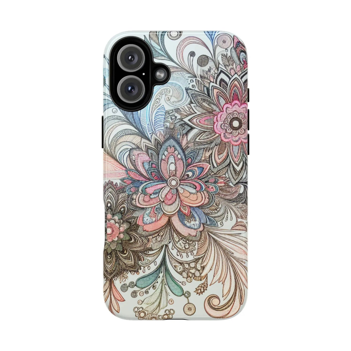 Floral Phone Case, Tough Cases, Protective mobile cover for flower lovers, Gift for her, Stylish phone accessory, Unique floral [...] Printify